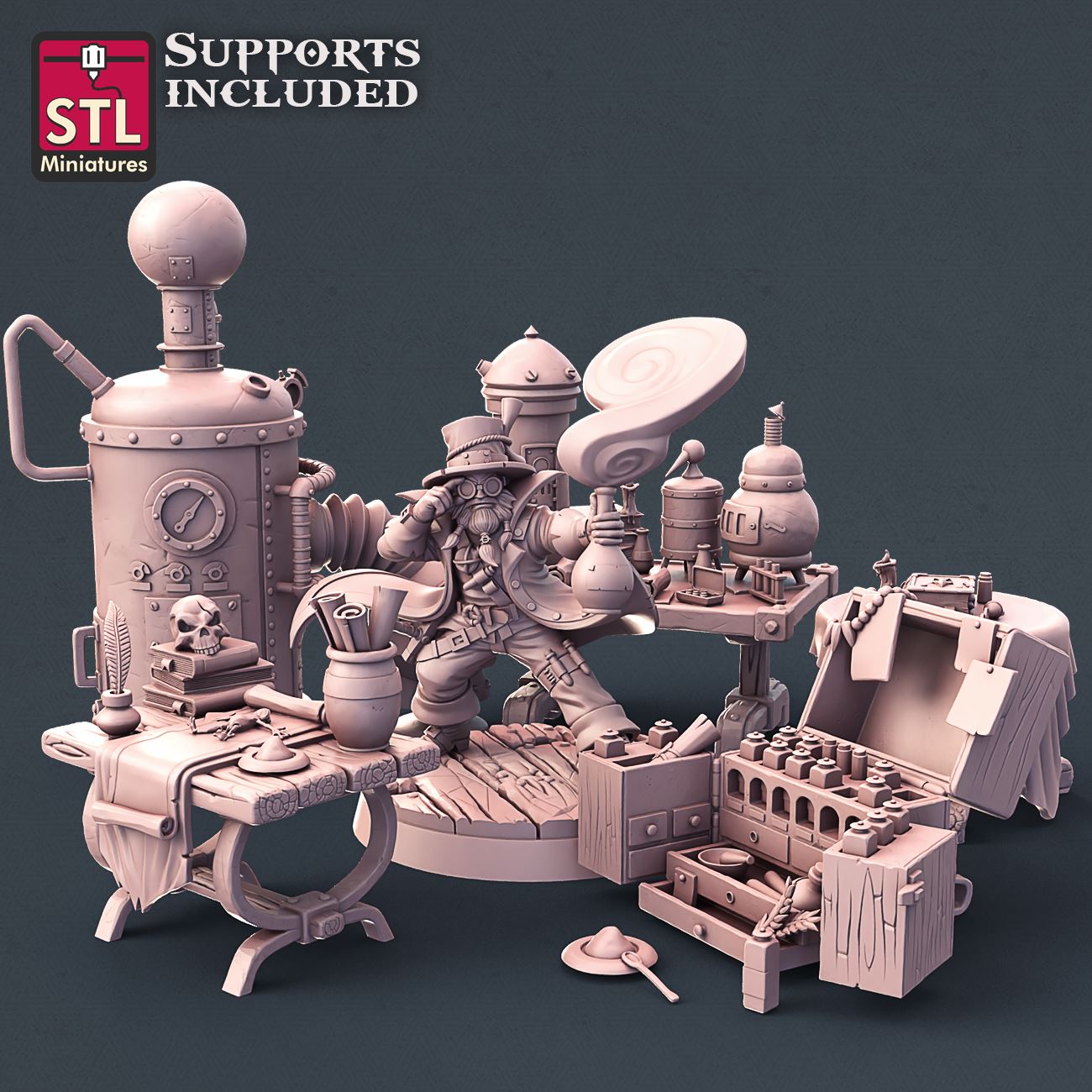 Alchemist Set 3D Model - FEB2021 STLMiniatures