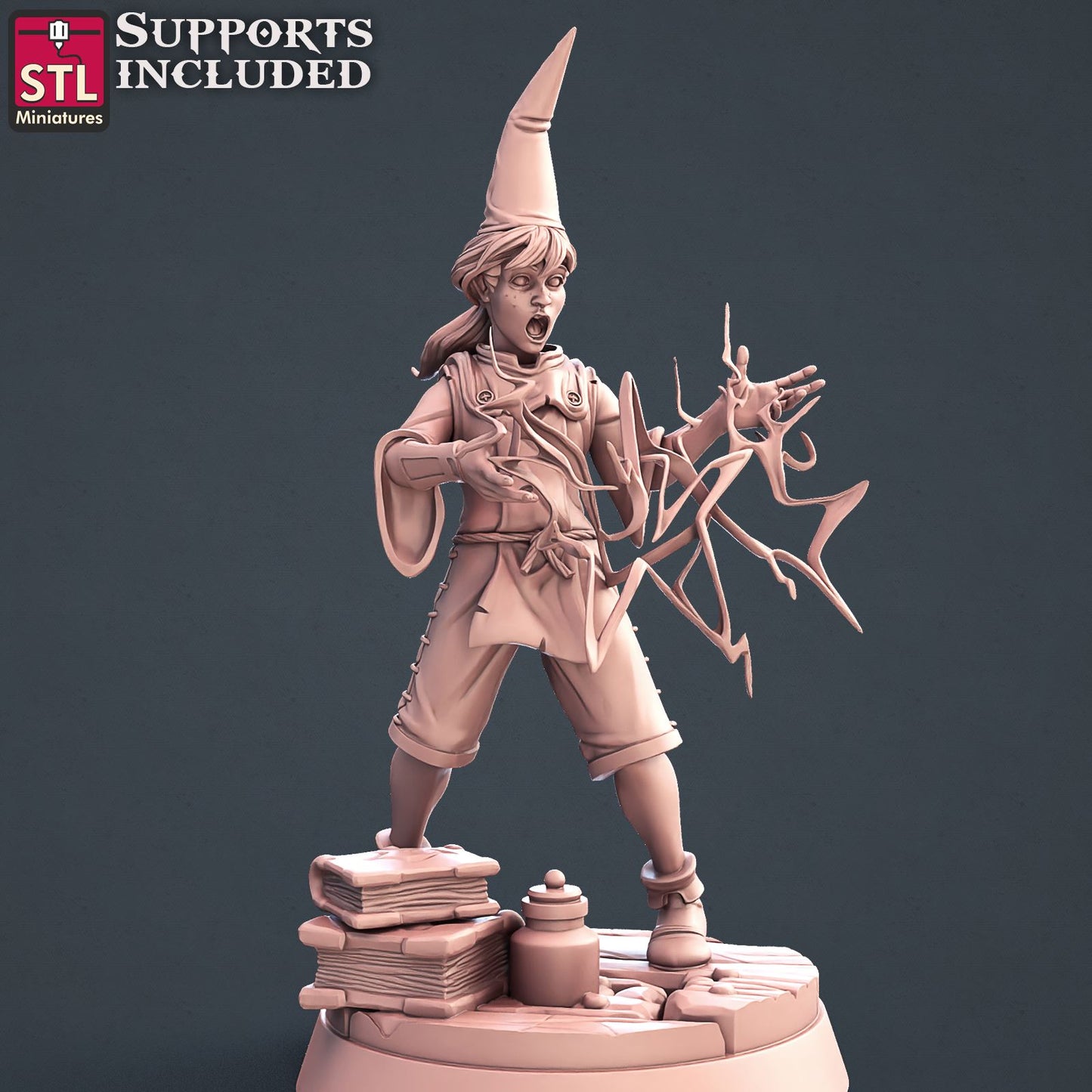 Apprentice Mage Printable 3D Model STLMiniatures