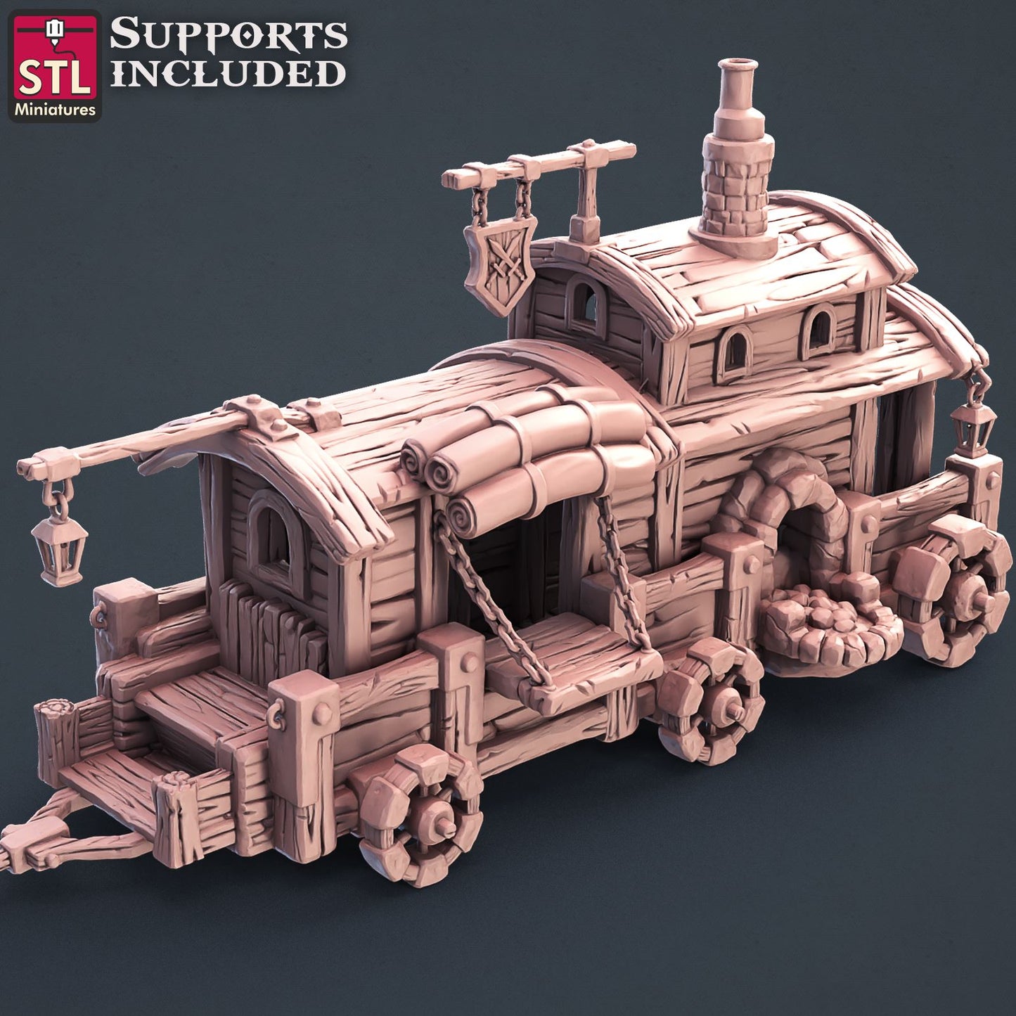Blacksmith Wagon 3D Model - DIC2020 STLMiniatures