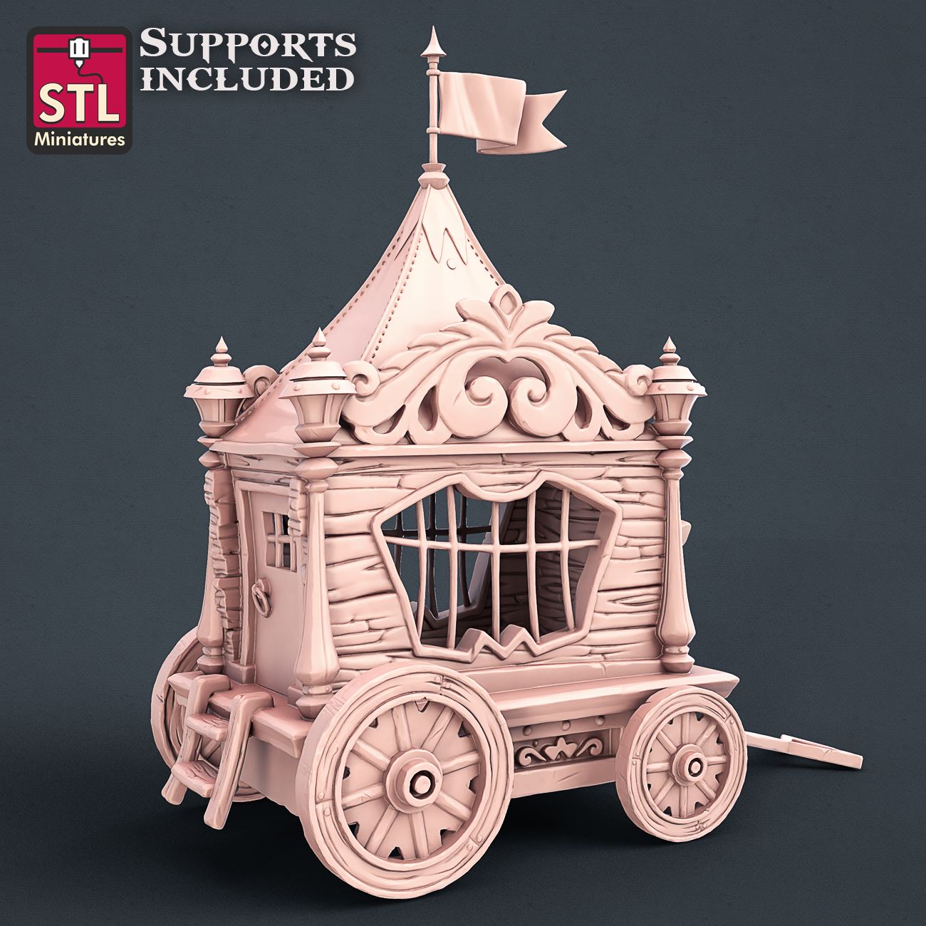 Carnival Cart 3D Model - NOV2020 STLMiniatures