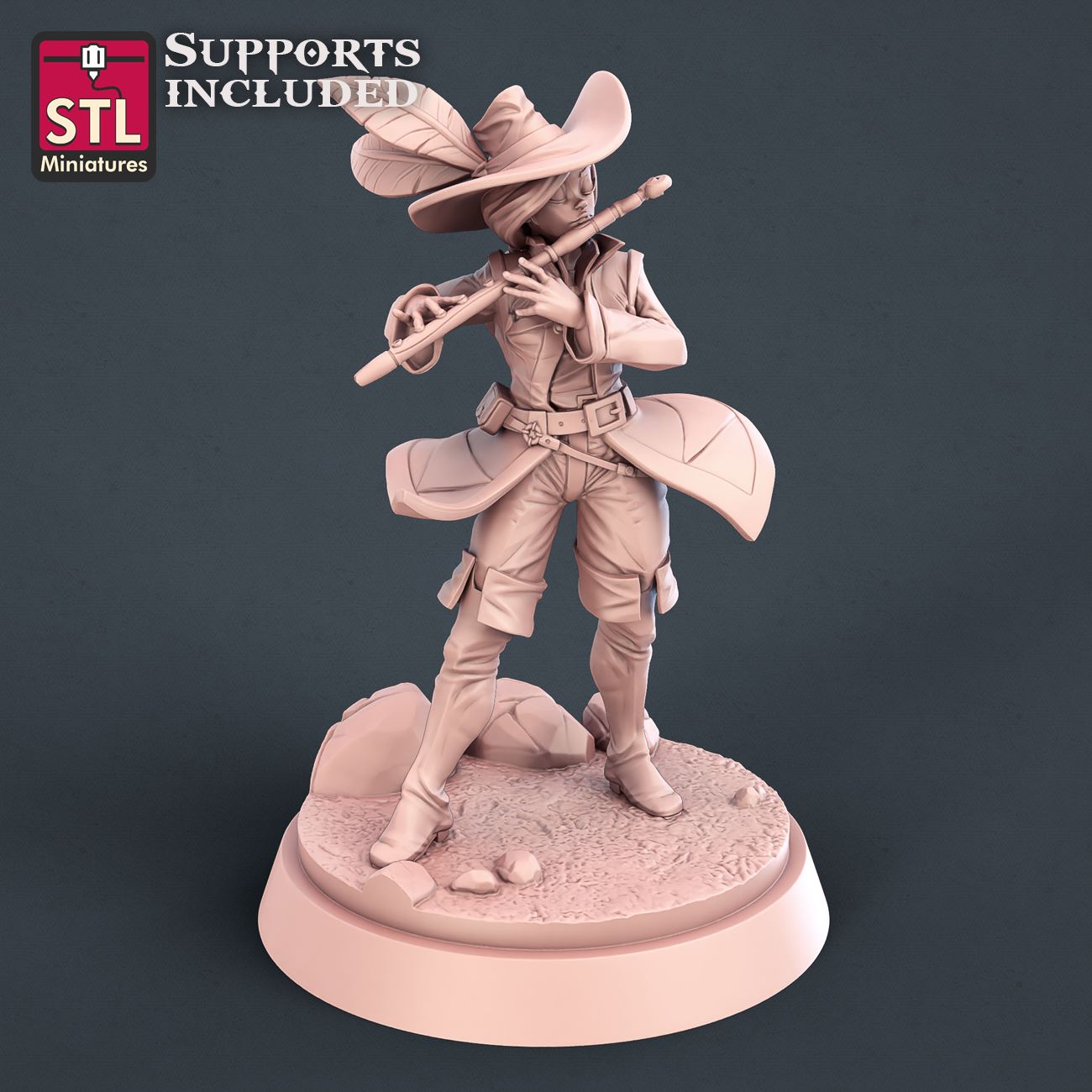 Carnival Flautist 3D Model - NOV2020 STLMiniatures