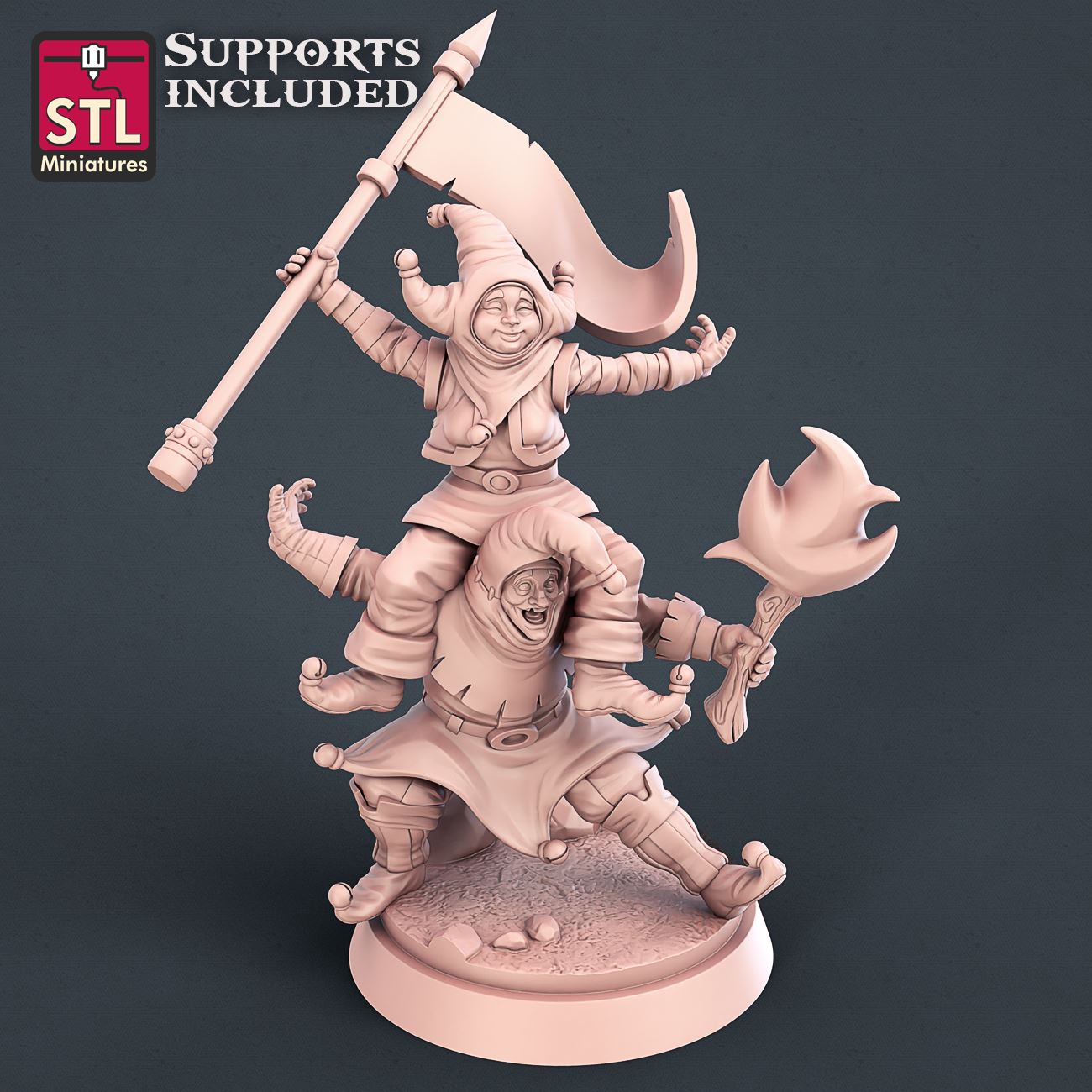 Carnival Harlequins 3D Model - NOV2020 STLMiniatures