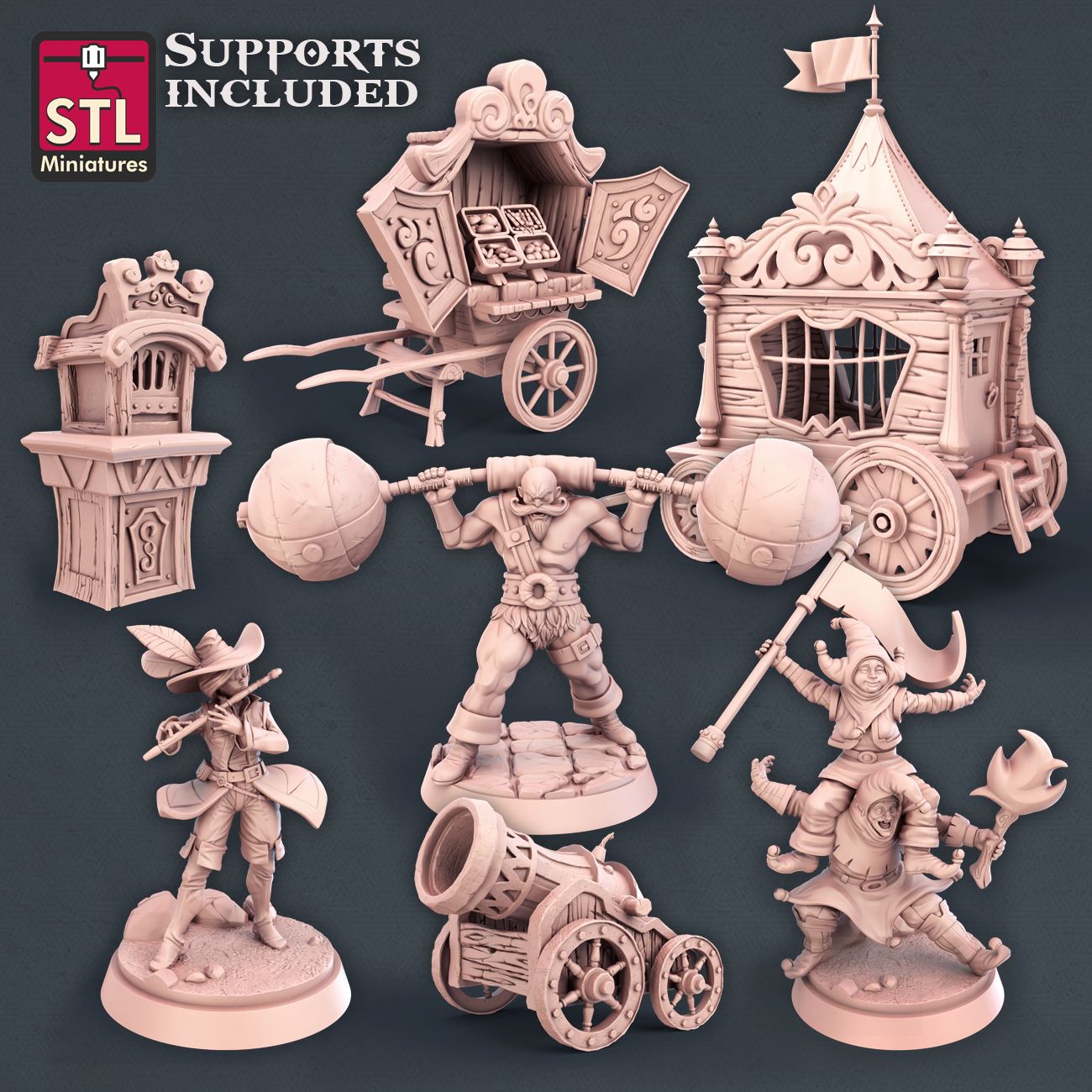 Carnival Set 3D Model - NOV2020 STLMiniatures