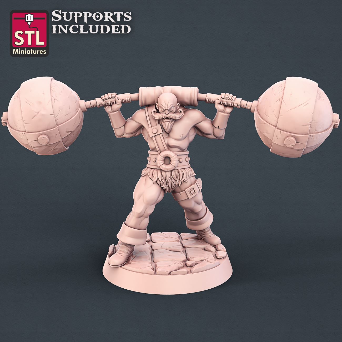 Carnival StrongMan 3D Model - NOV2020 STLMiniatures