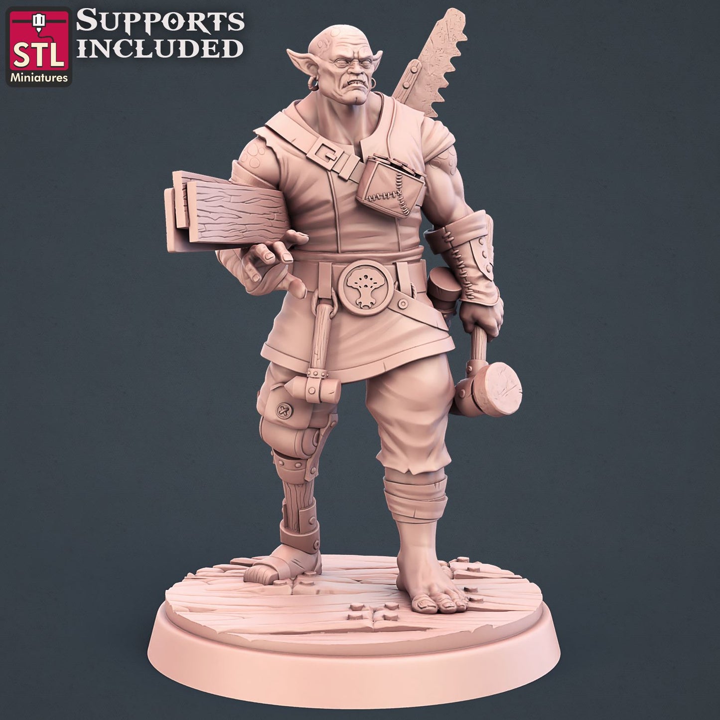 Carpenter Orc Printable 3D Model STLMiniatures