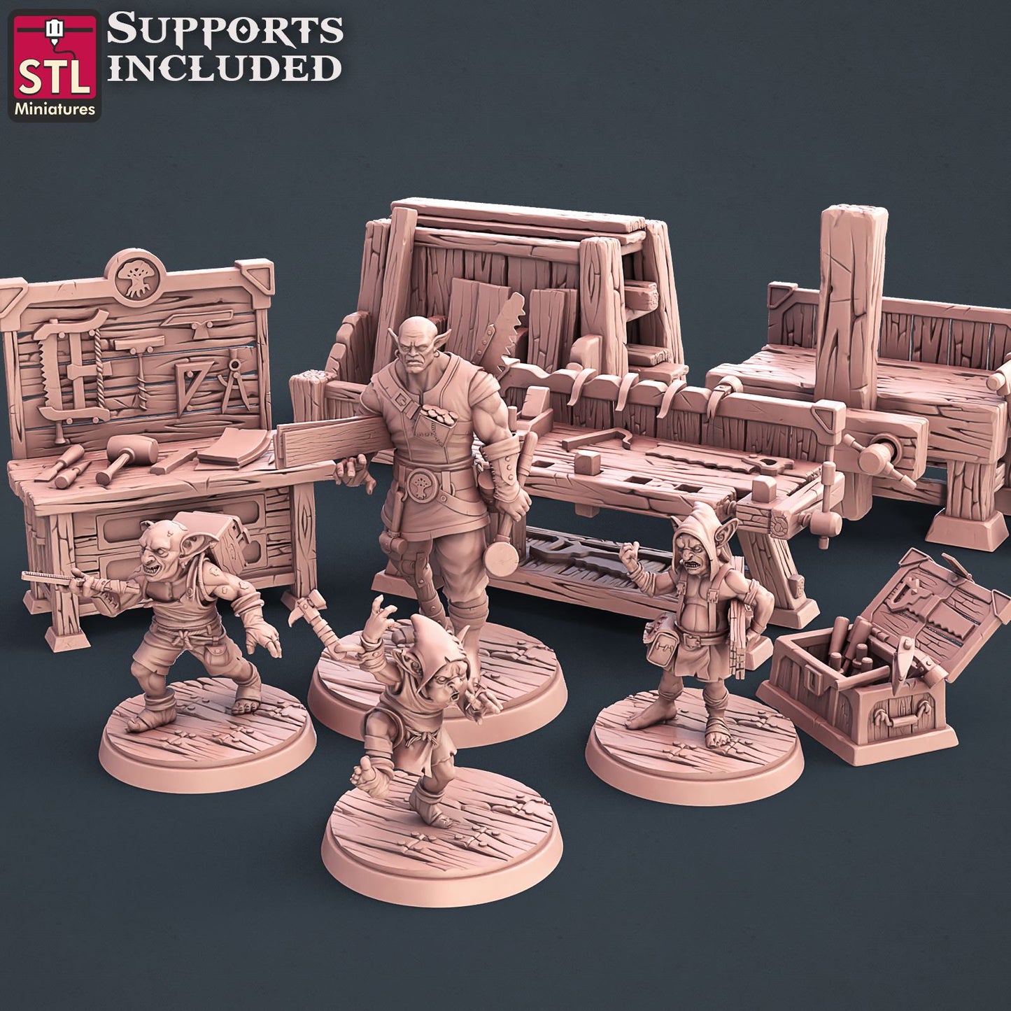 Carpenter Set Printable 3D Model STLMiniatures
