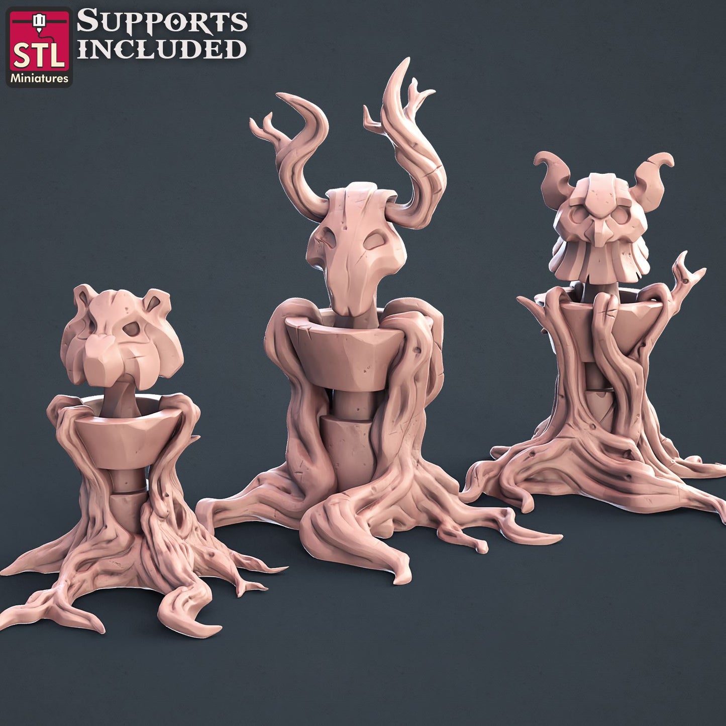 Druid Totems Printable 3D Model STLMiniatures