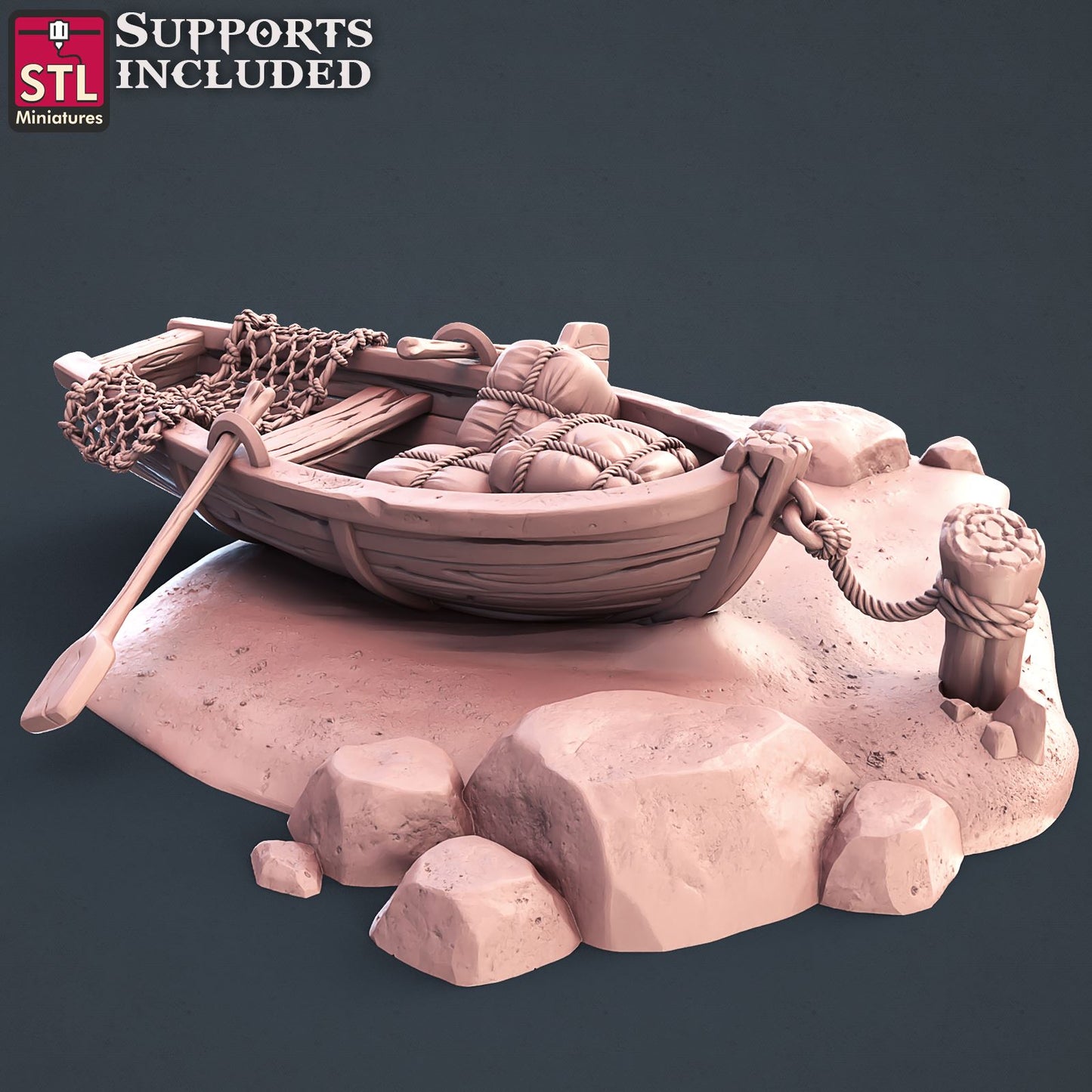 Fisherman Boat Printable 3D Model STLMiniatures