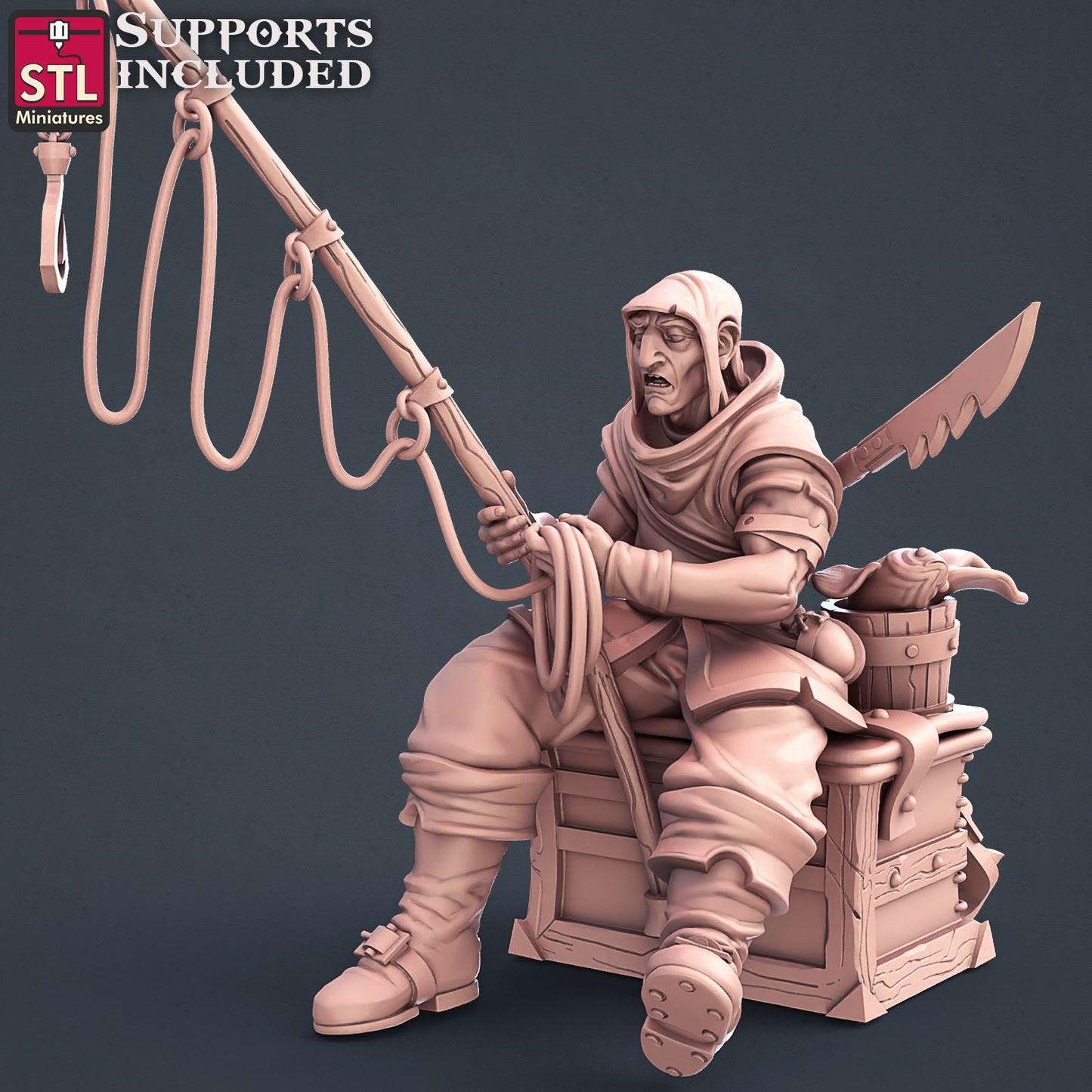 Fisherman Set Printable 3D Model STLMiniatures