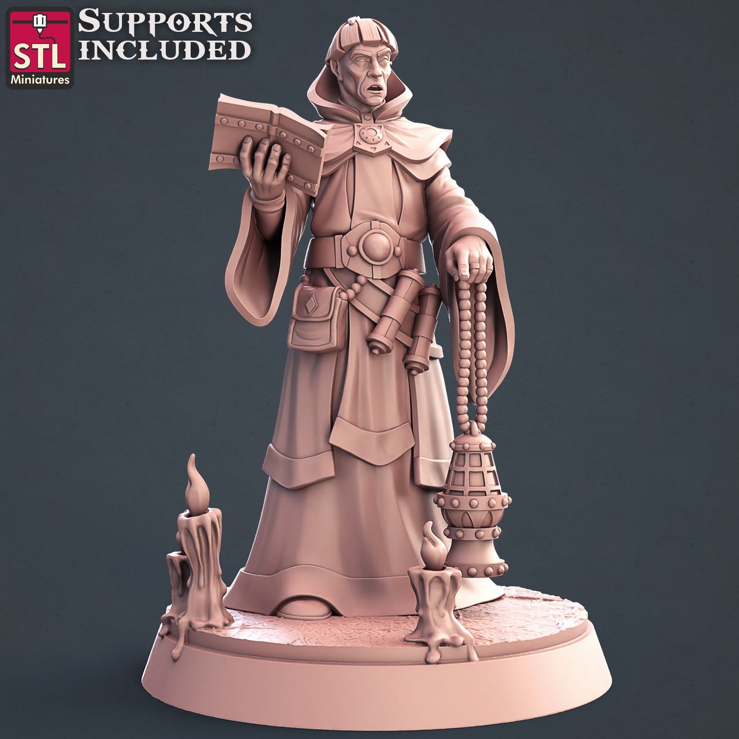 Graveyard Priest Printable 3D Model STLMiniatures
