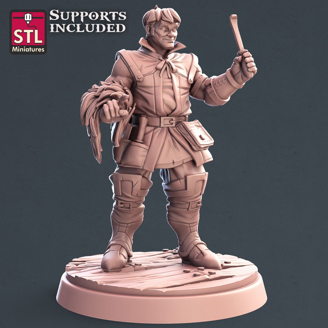 Leather Worker 3D Model - NOV2020 STLMiniatures