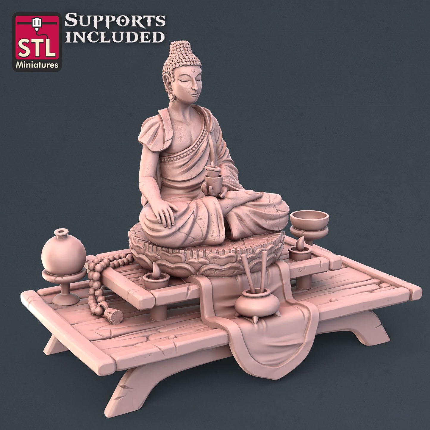 Monk Altar Printable Scale Model STLMiniatures