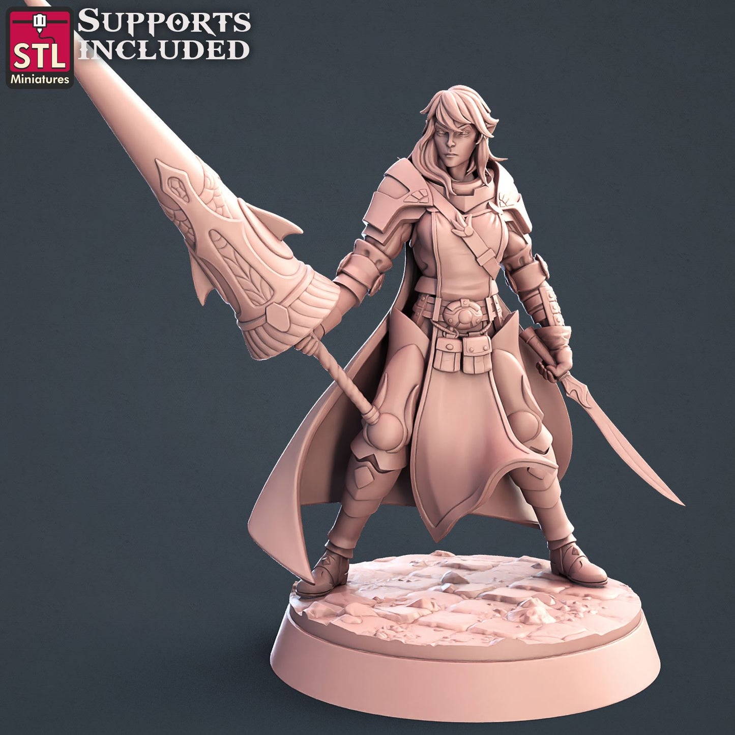Paladin B Elf Female Scale Models STLMiniatures