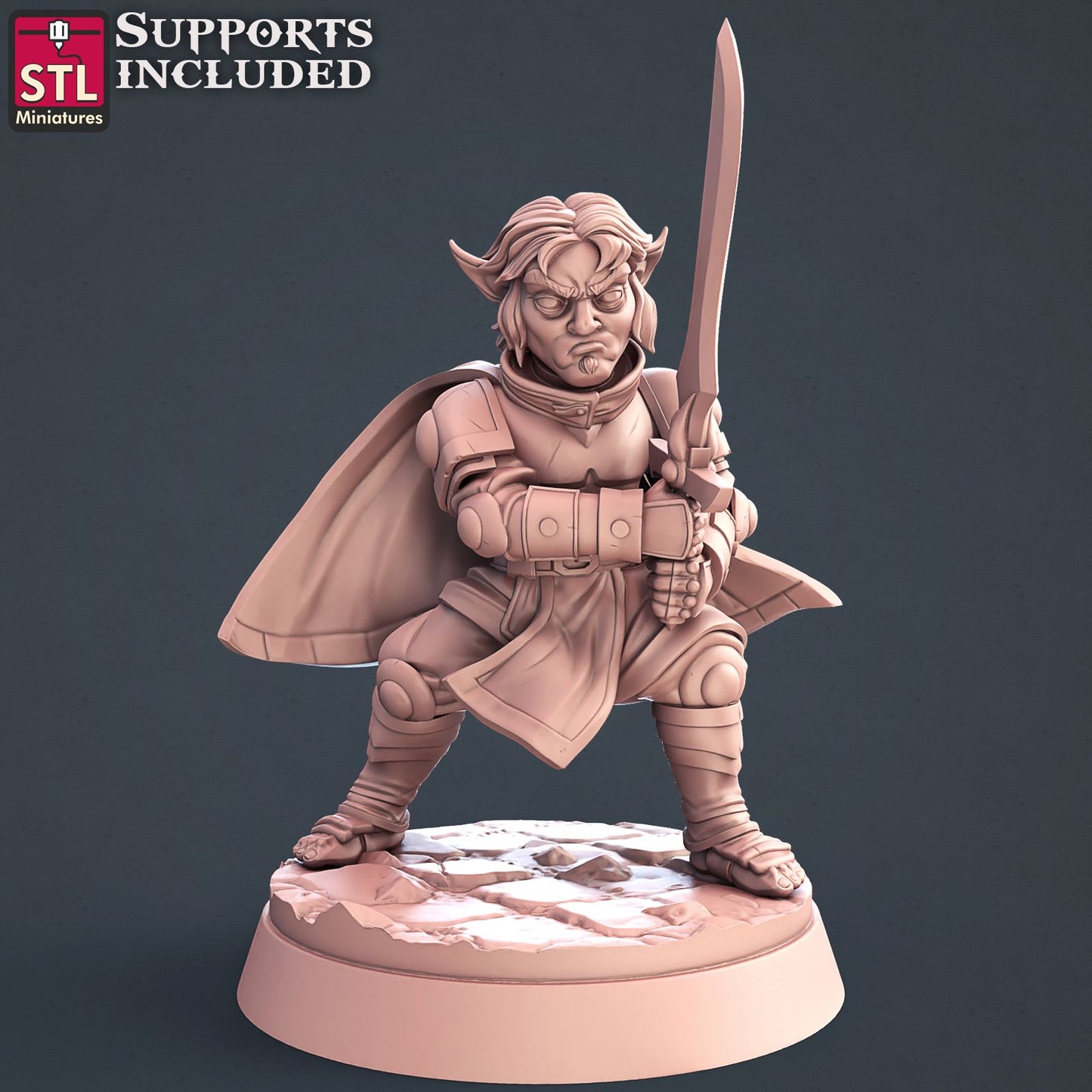 Paladin C Halfling Male Scale Models STLMiniatures