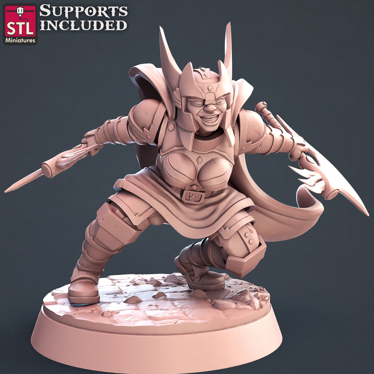 Paladin F Dwarf Female Scale Models STLMiniatures