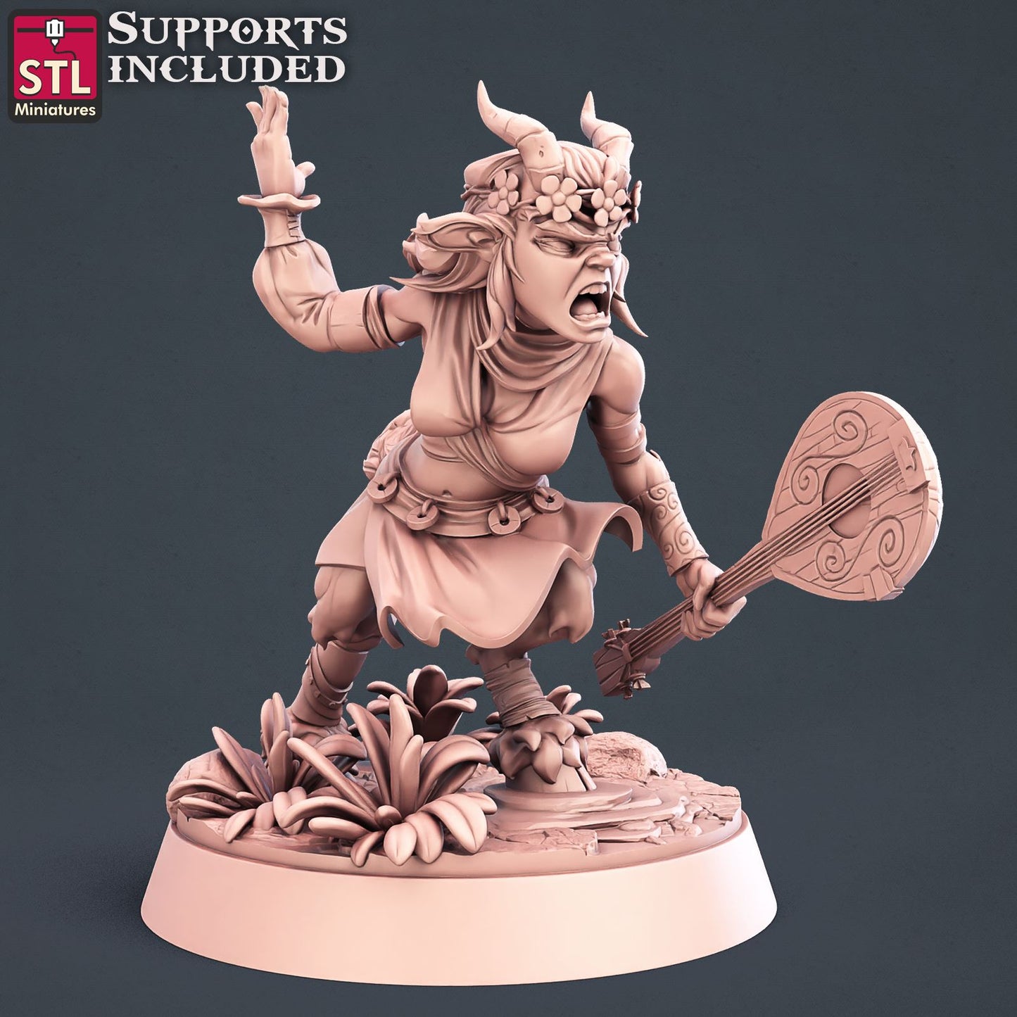 Satyr B Printable 3D Model STLMiniatures