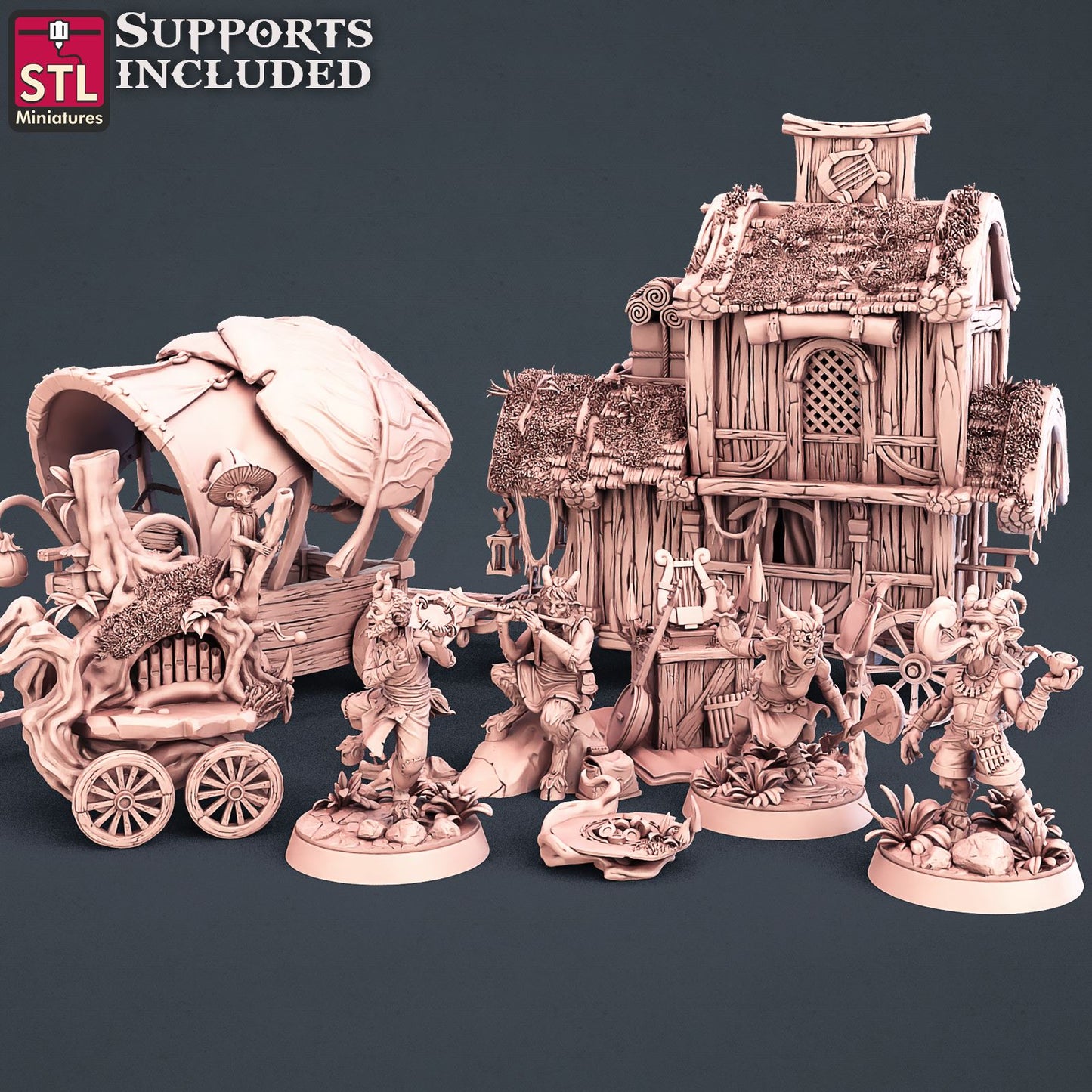 Satyrs Set Printable 3D Model STLMiniatures