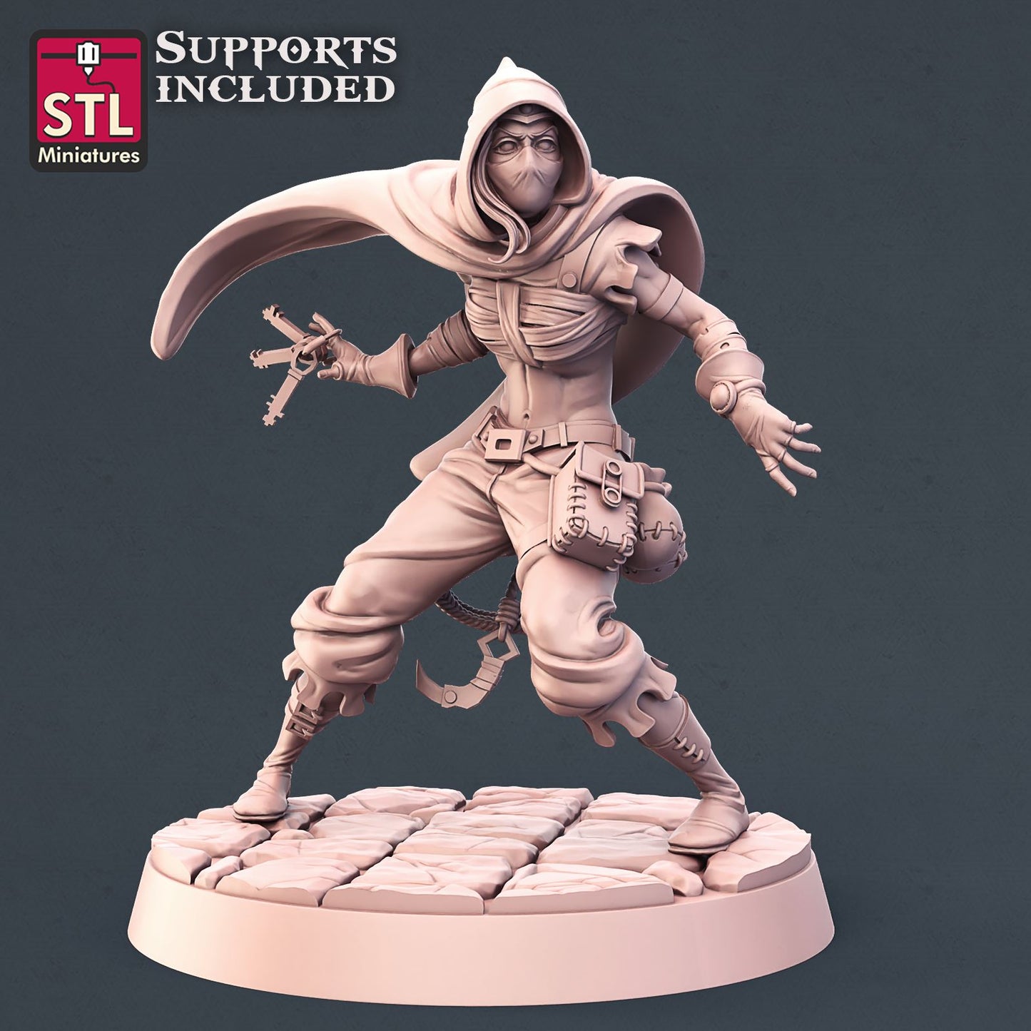 Thief B Female Printable 3D Model STLMiniatures