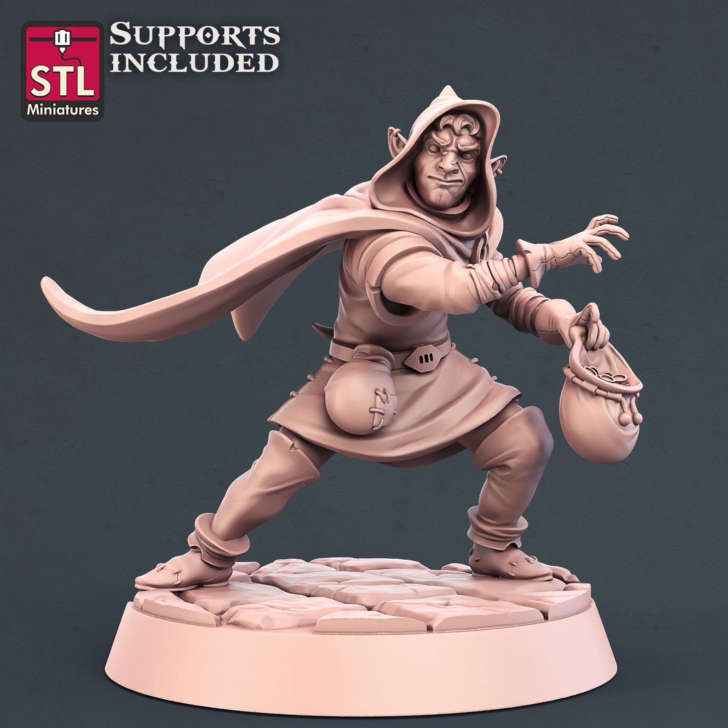Thief C Halfling Printable 3D Model STLMiniatures