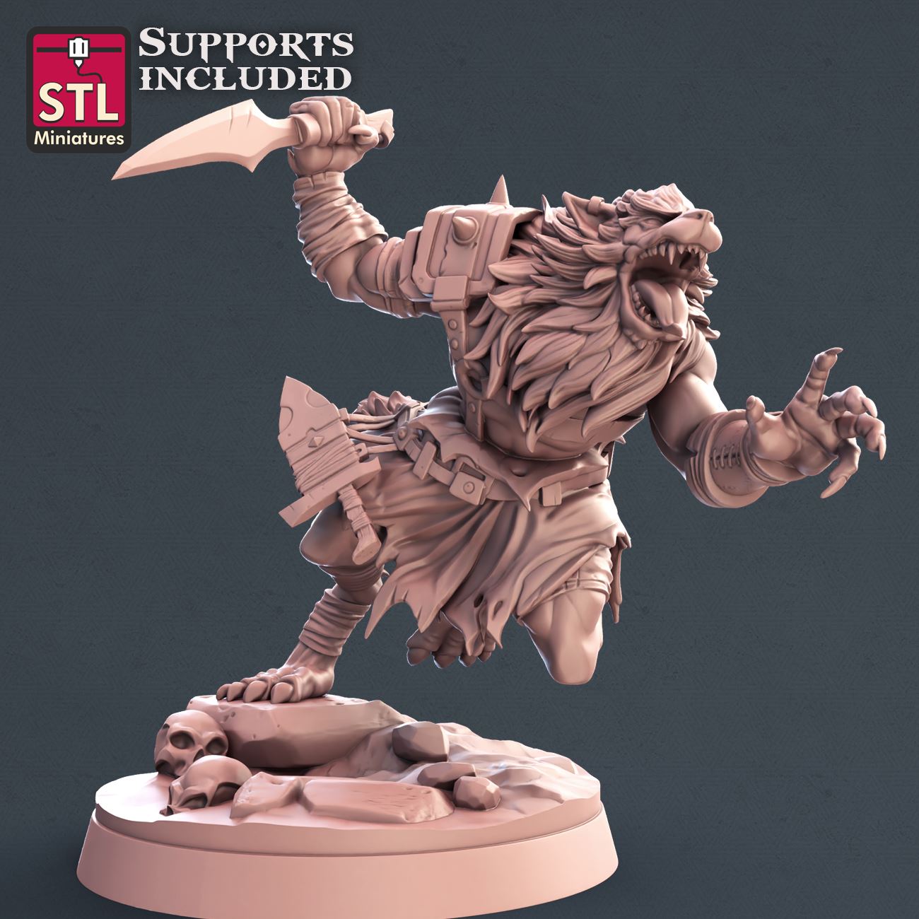 Werewolf B 3D Model - ENE2021 STLMiniatures