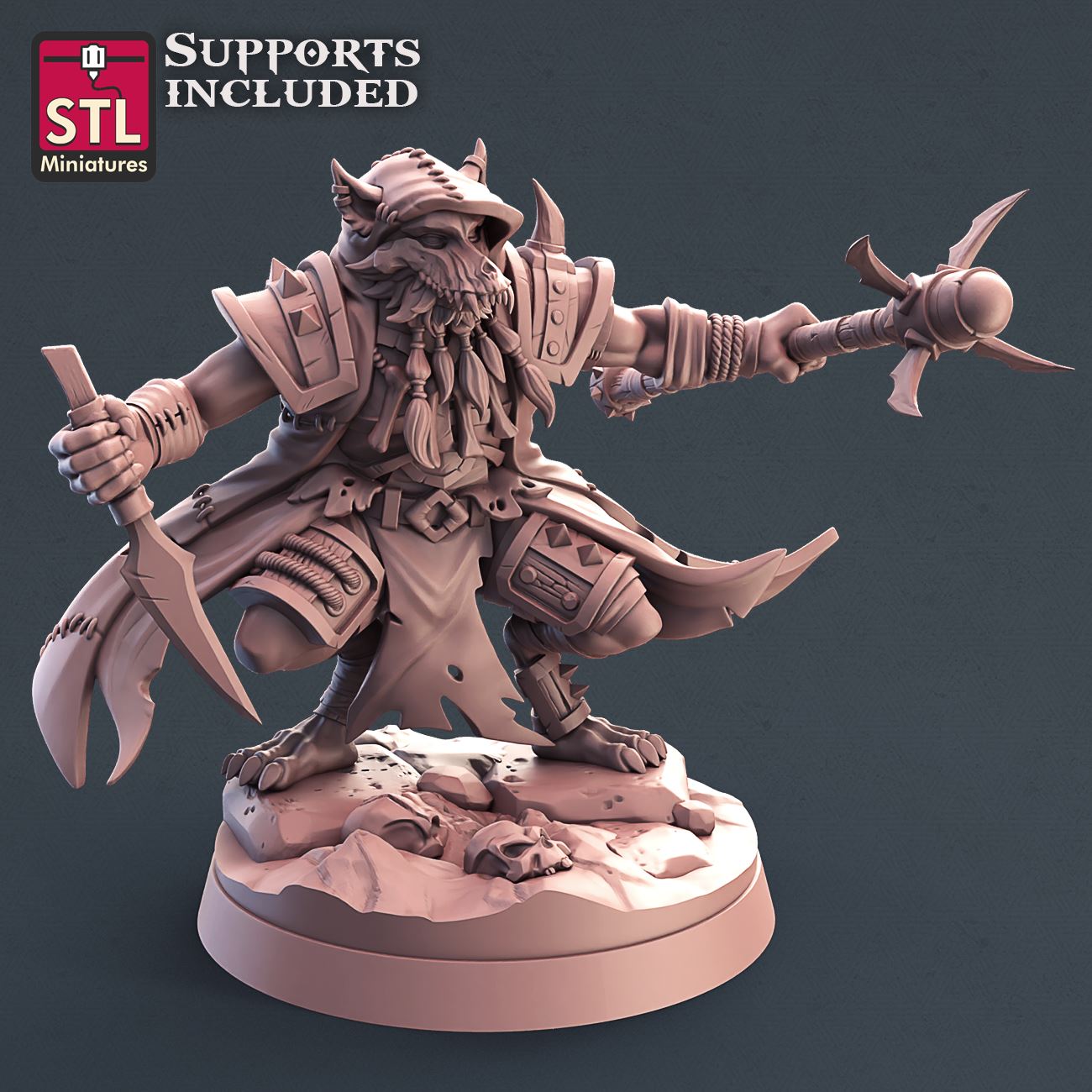 Werewolf Shaman 3D Model - ENE2021 STLMiniatures
