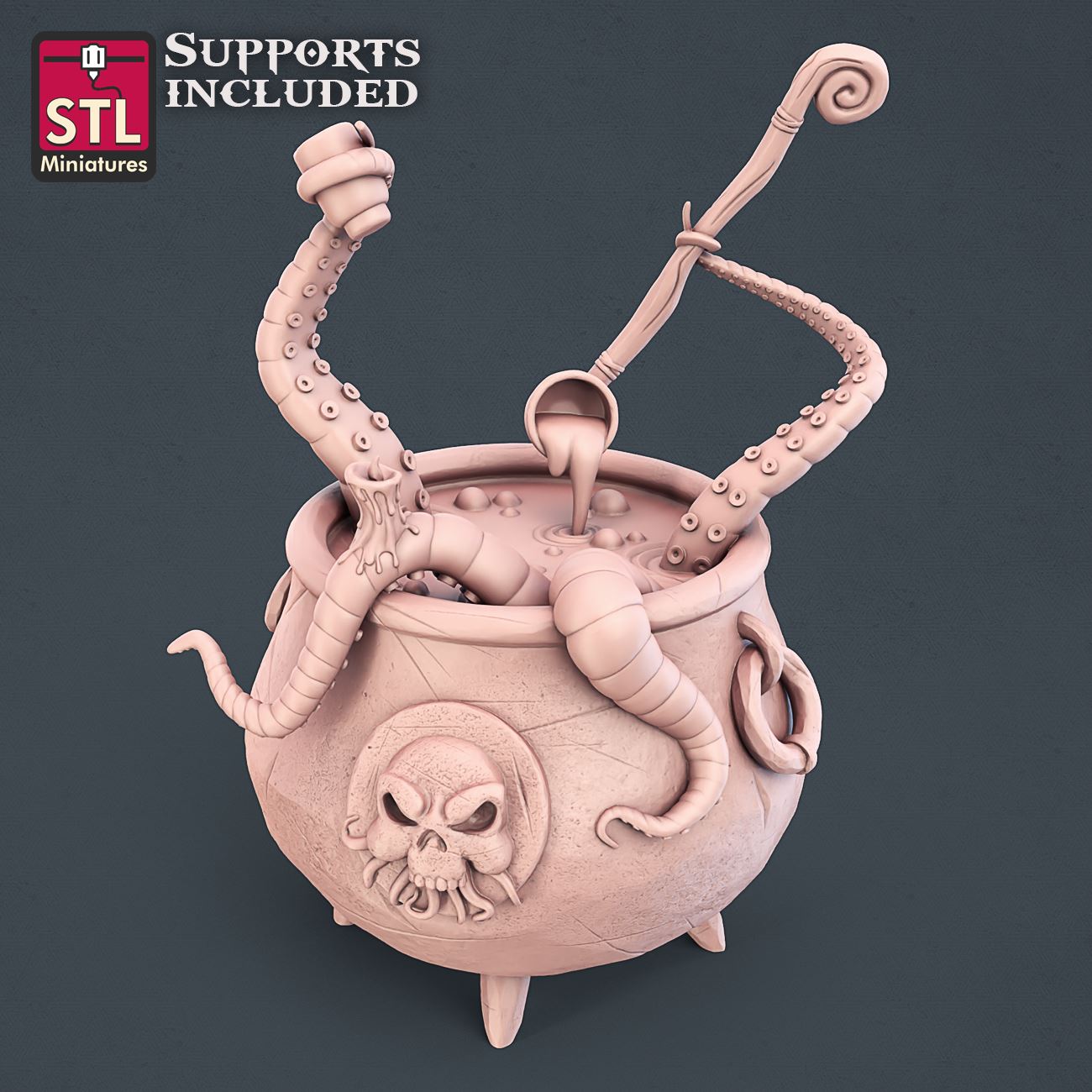 Witch Cauldron 3D Model - NOV2020 STLMiniatures
