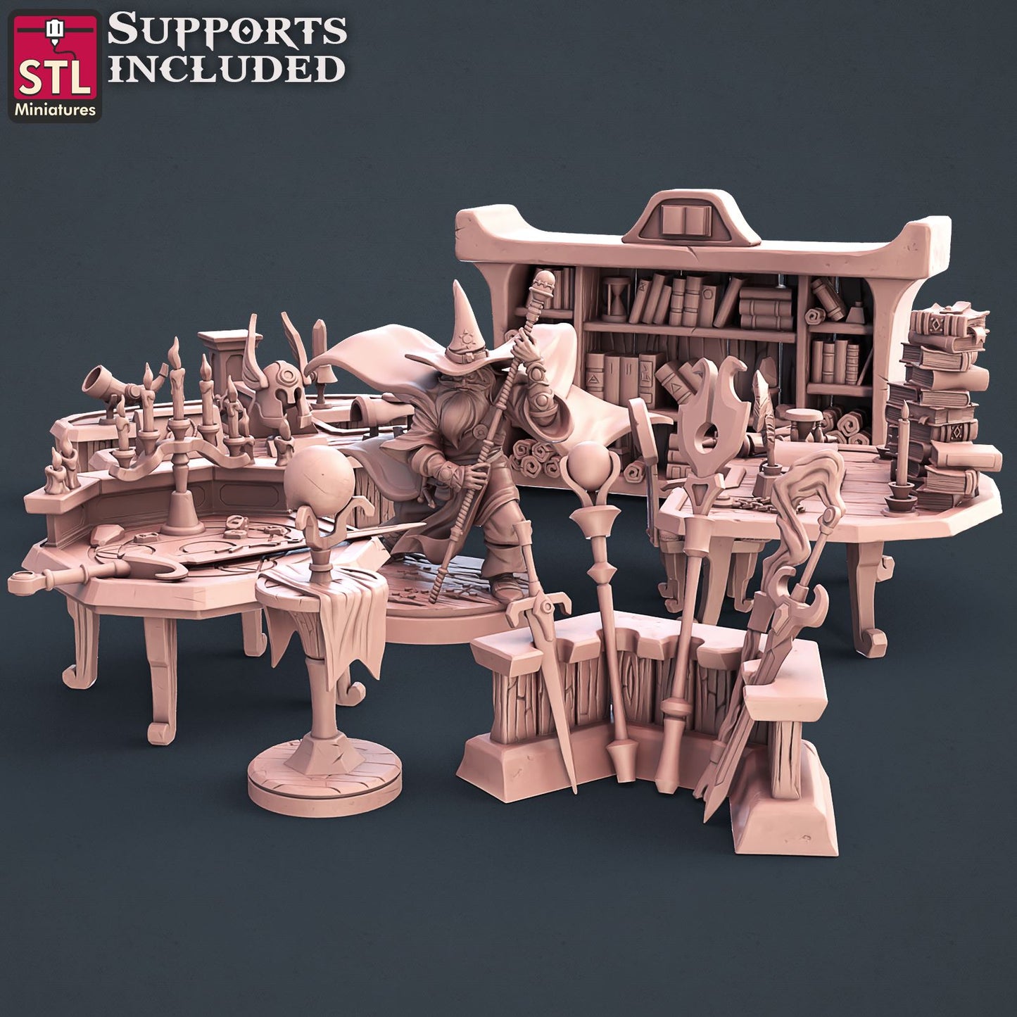 Wizard Set Printable 3D Model STLMiniatures