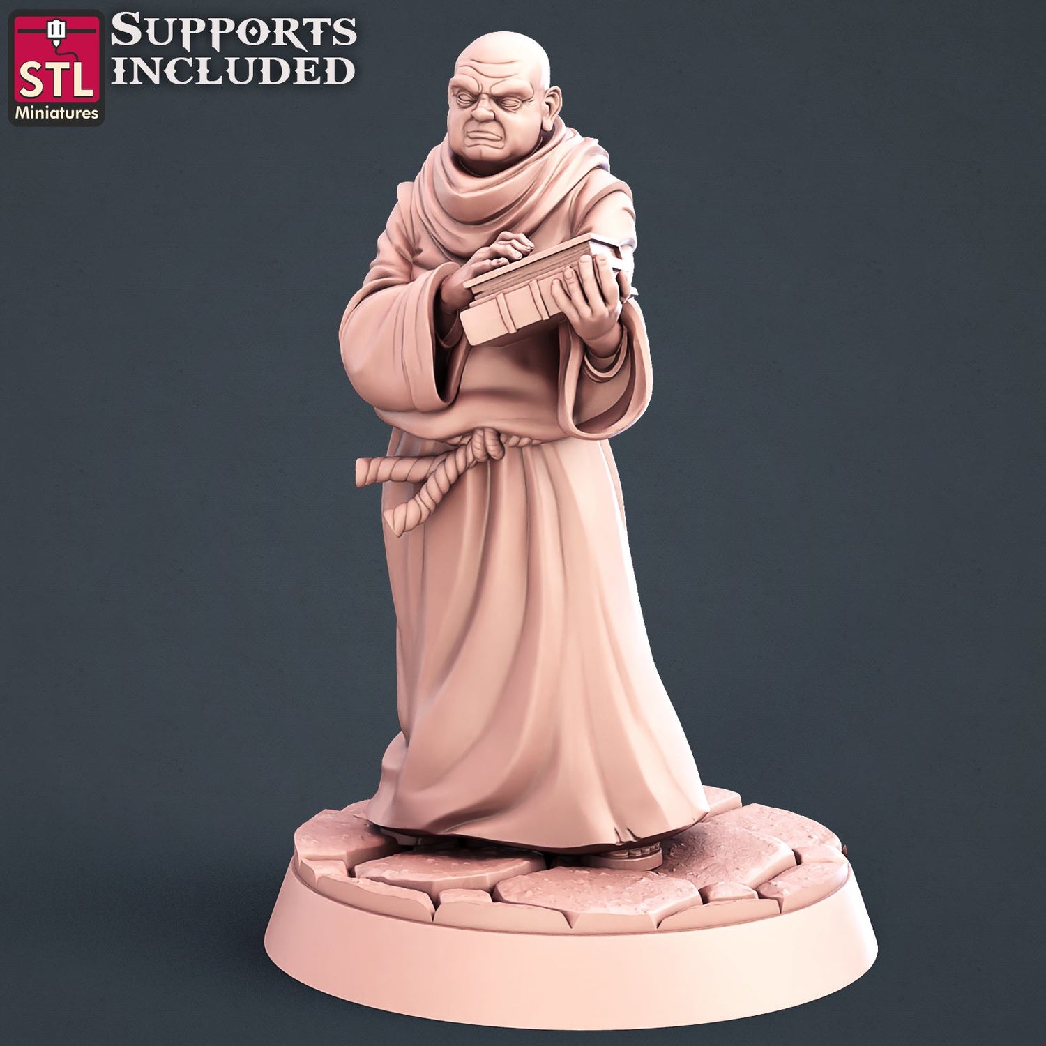 Abbey Monks Set Scale Models STLMiniatures