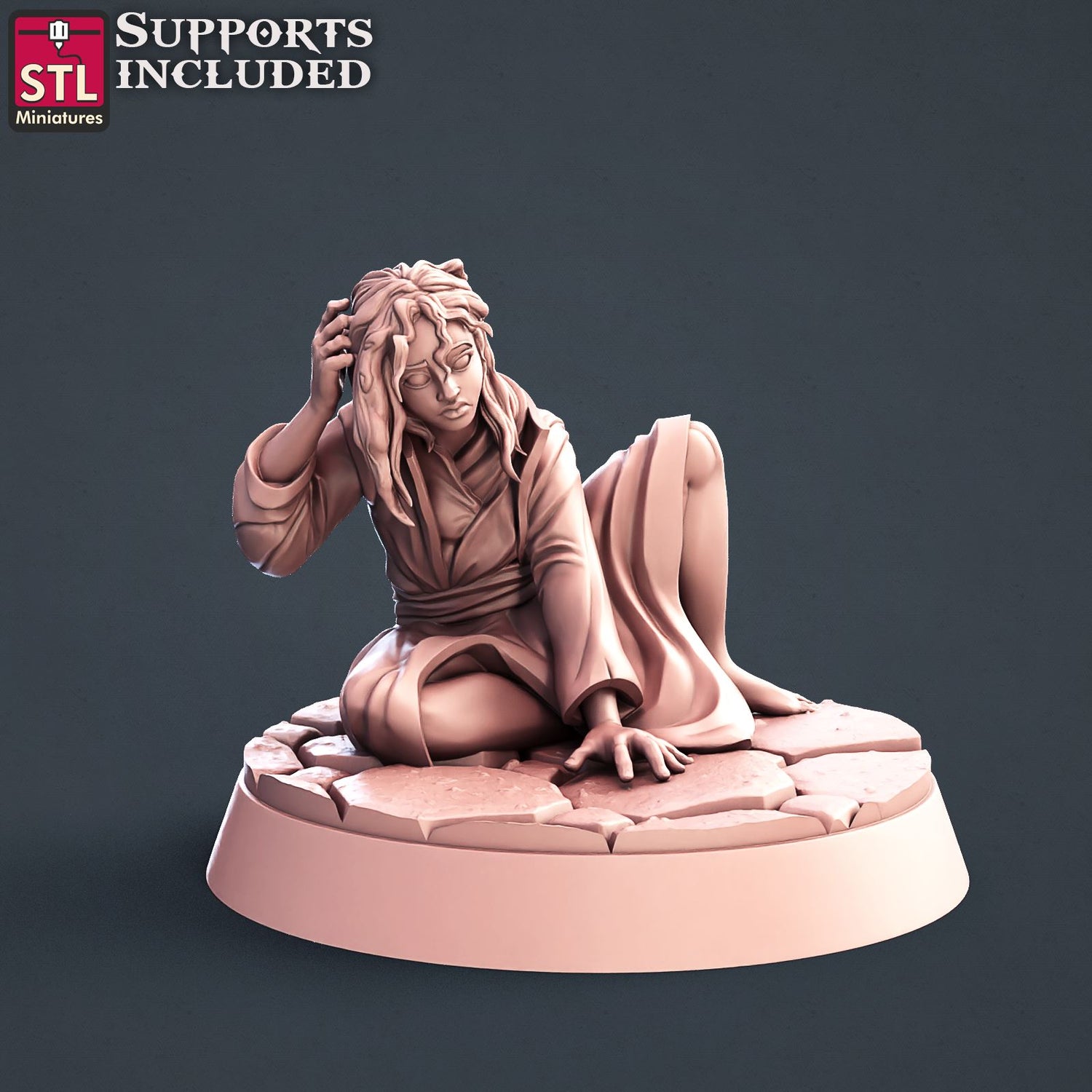 Abbey Monks Set Scale Models STLMiniatures