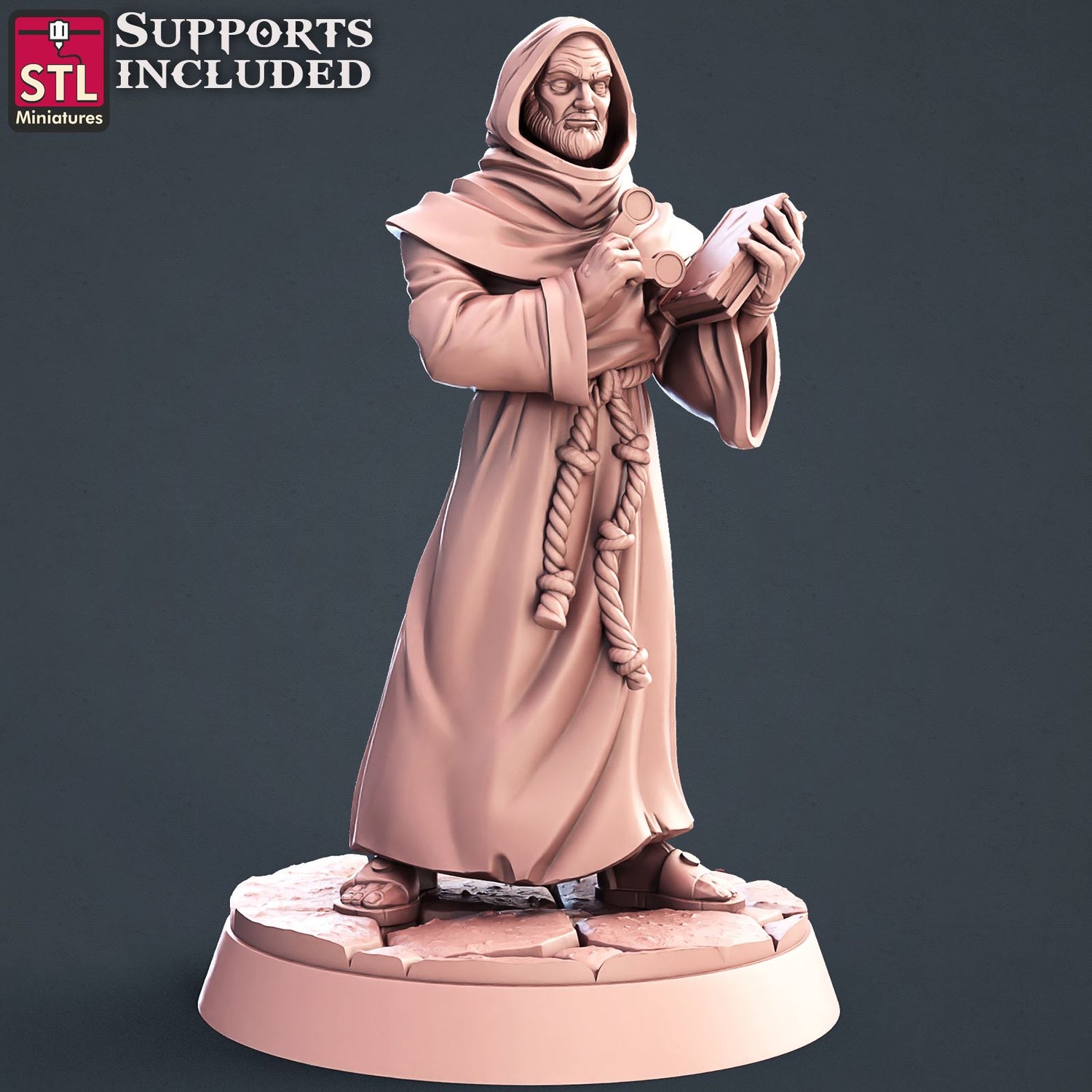 Abbey Monk Guillermo Scale Models STLMiniatures