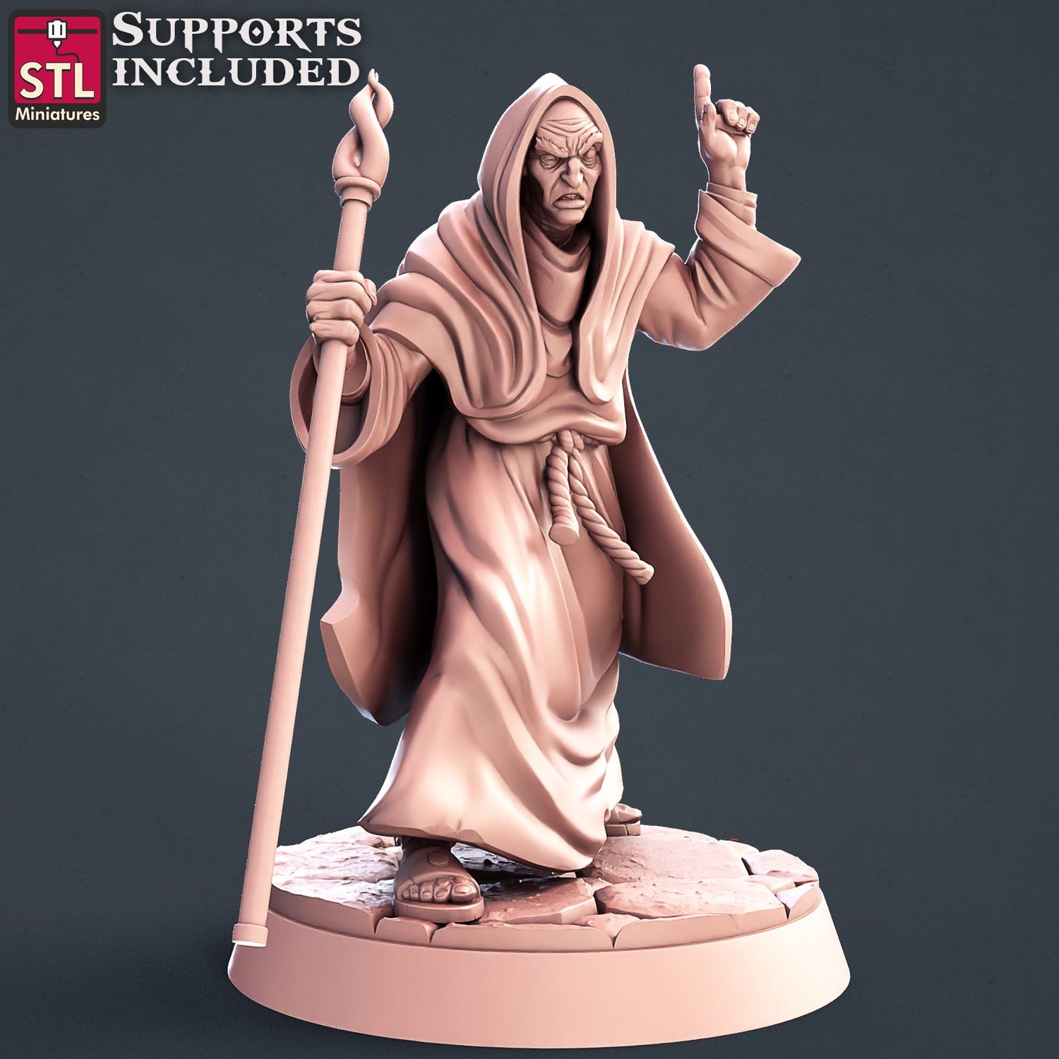 Abbey Monks Set Scale Models STLMiniatures
