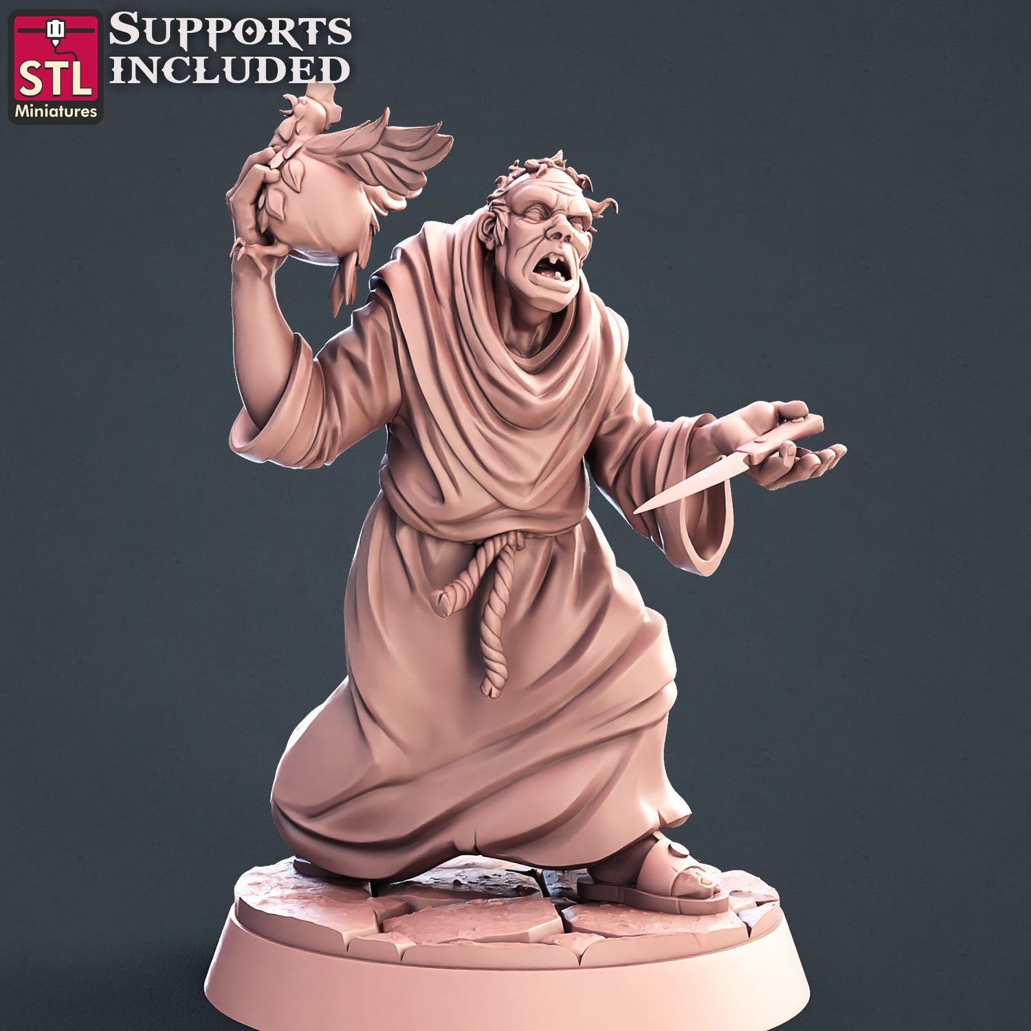 Abbey Monks Set Scale Models STLMiniatures