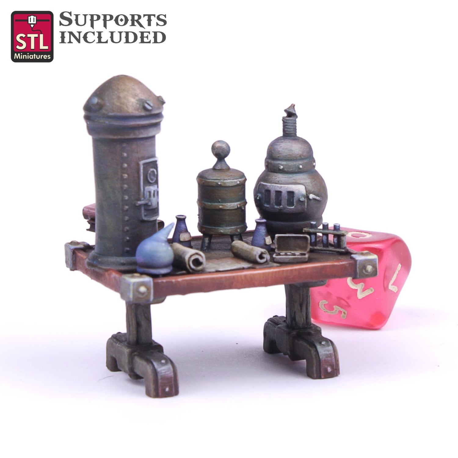 Alchemist Desk 3D Model - FEB2021 STLMiniatures