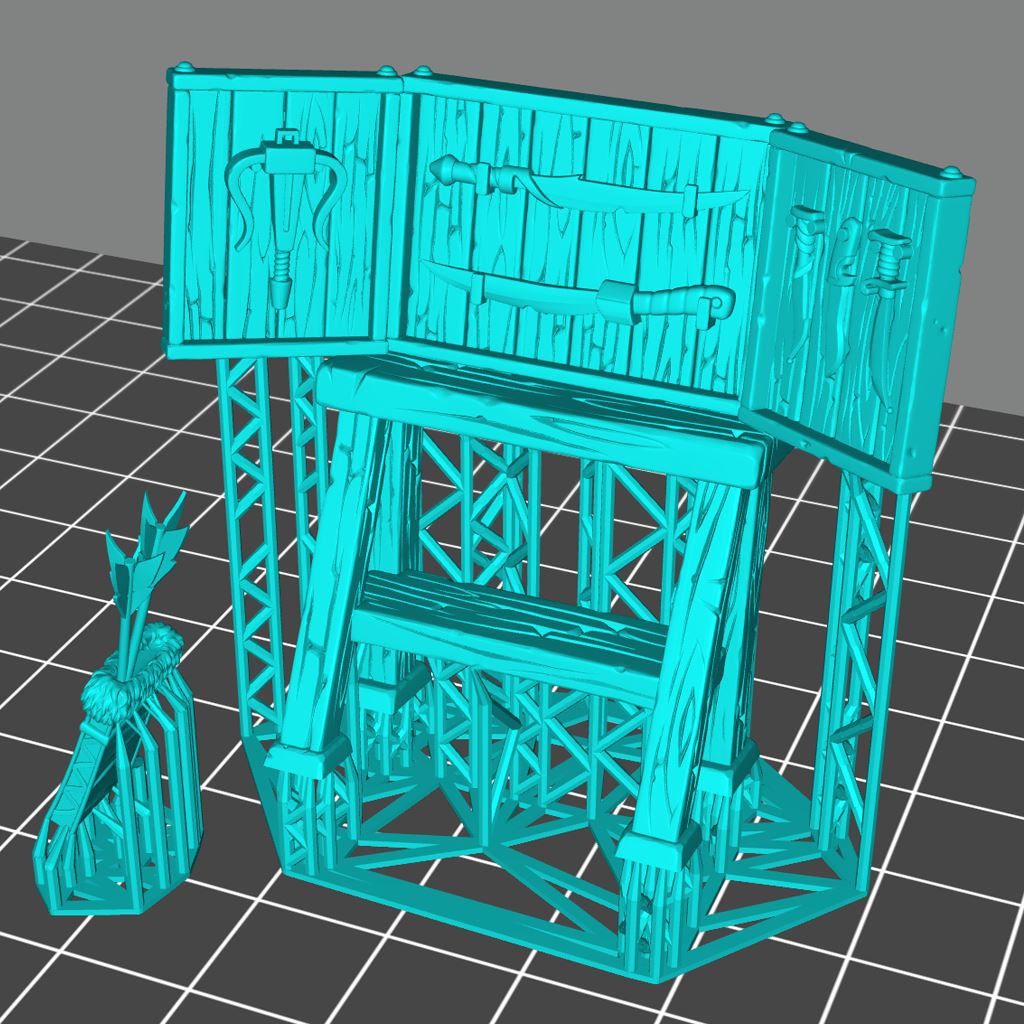 Assassin Weapon Rack Printable 3D Model STLMiniatures