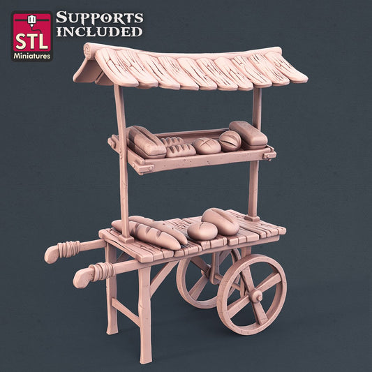 Bakery Cart 3D Model - FEB2021 STLMiniatures