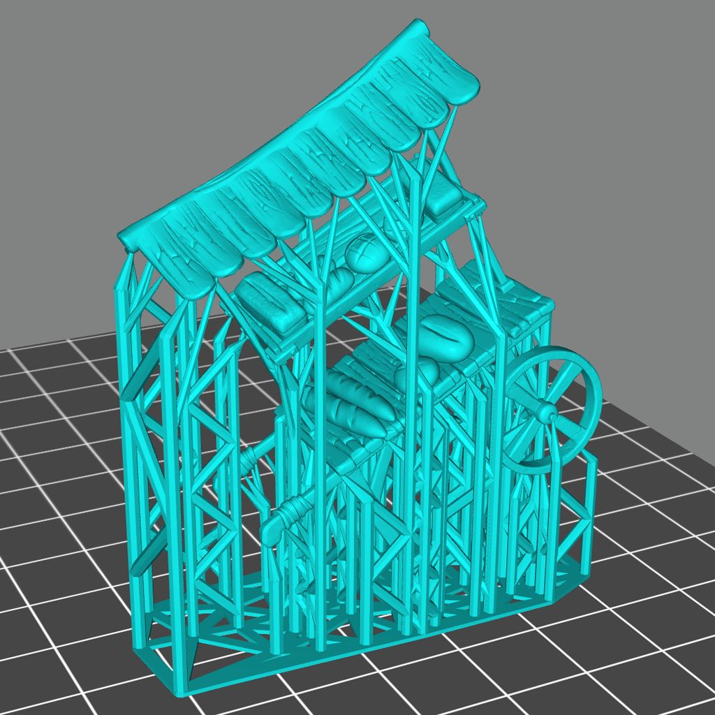 Bakery Cart 3D Model - FEB2021 STLMiniatures