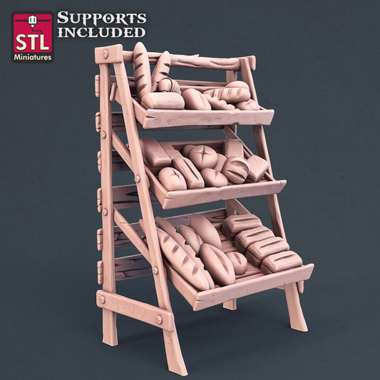 Bakery Rack 3D Model - FEB2021 STLMiniatures