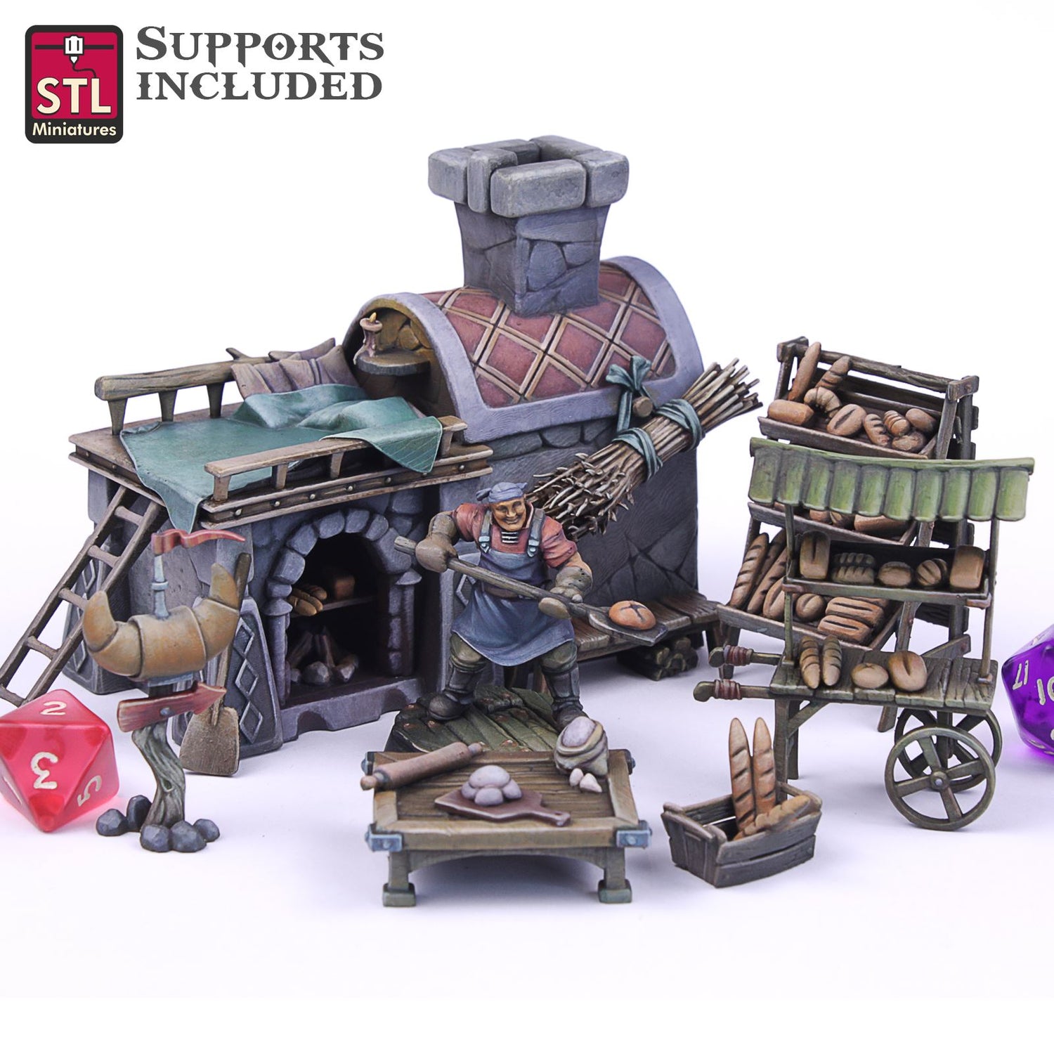 Bakery Set 3D Model - FEB2021 STLMiniatures