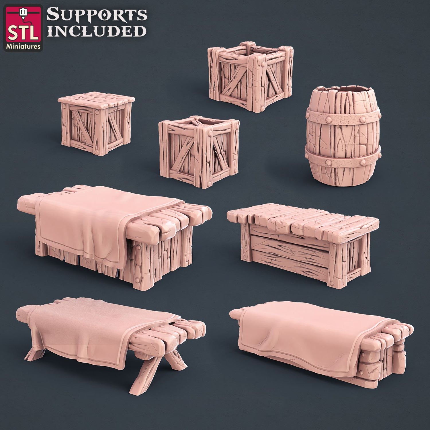 Blackmisth Clutter Props 3D Model - DIC2020 STLMiniatures