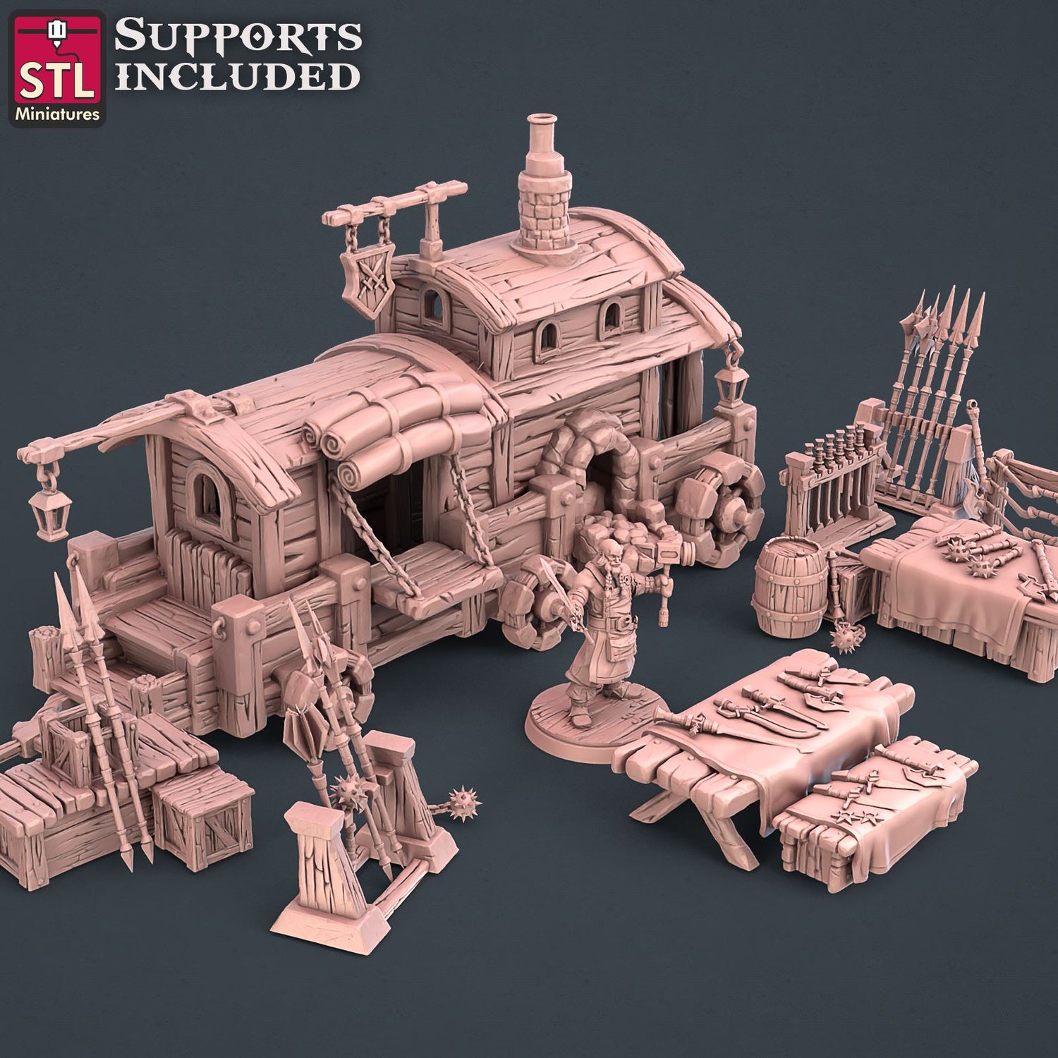 Blacksmith Set 3D Model - DIC2020 STLMiniatures