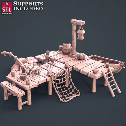 Boat Builders Dock Printable 3D Model STLMiniatures