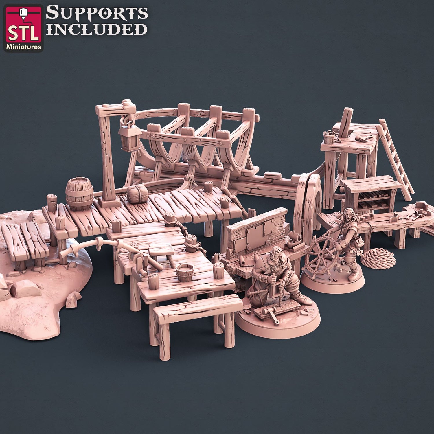 Boat Builders Set Printable 3D Model STLMiniatures