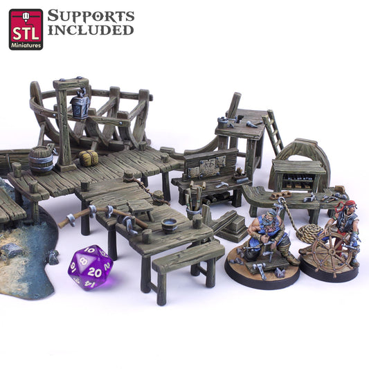 Boat Builders Set Printable 3D Model STLMiniatures