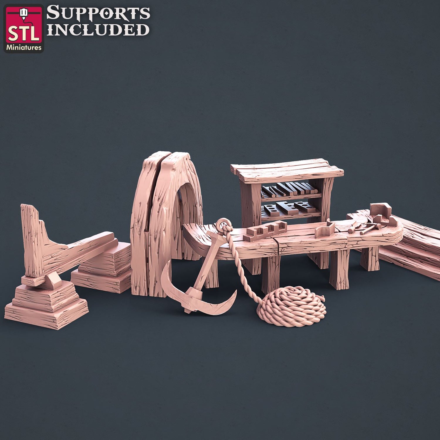 Boat Builders Set Printable 3D Model STLMiniatures