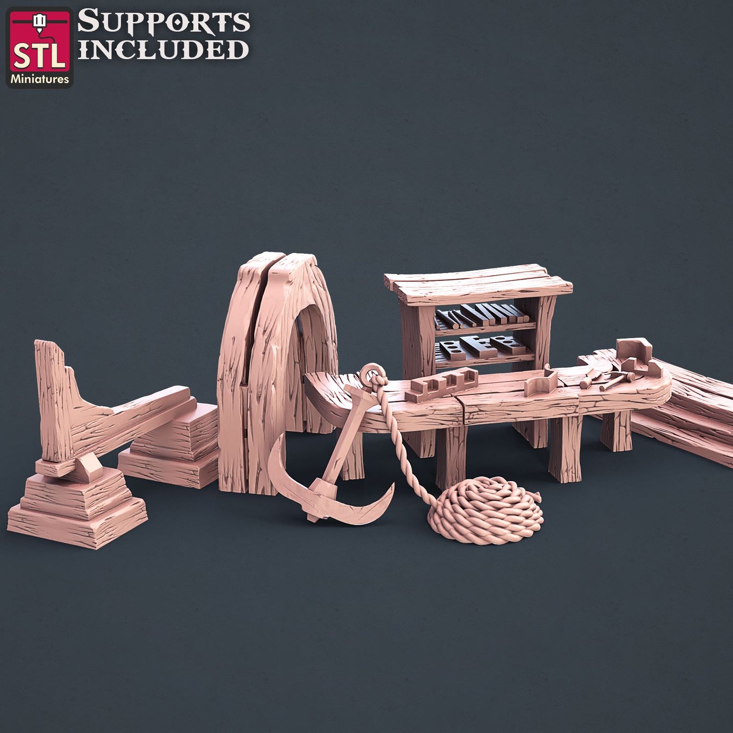 Boat Builders Workbench A Printable 3D Model STLMiniatures