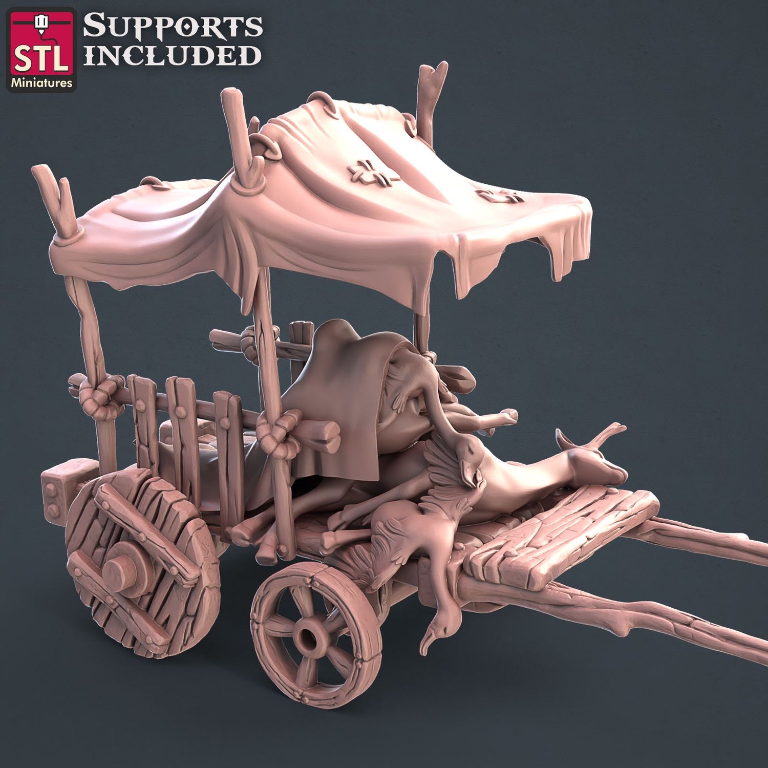 Butcher Cart 3D Model - DIC2020 STLMiniatures