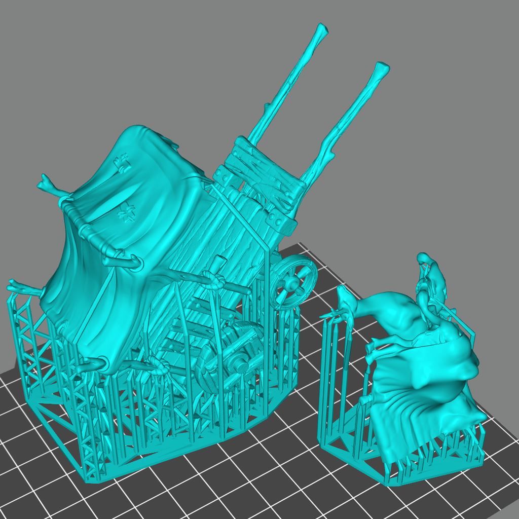 Butcher Cart 3D Model - DIC2020 STLMiniatures