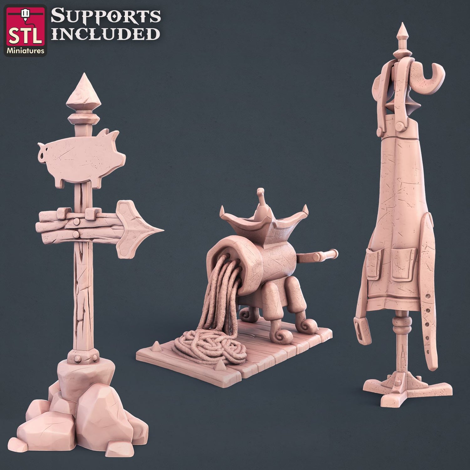 Butcher Set 3D Model - DIC2020 STLMiniatures