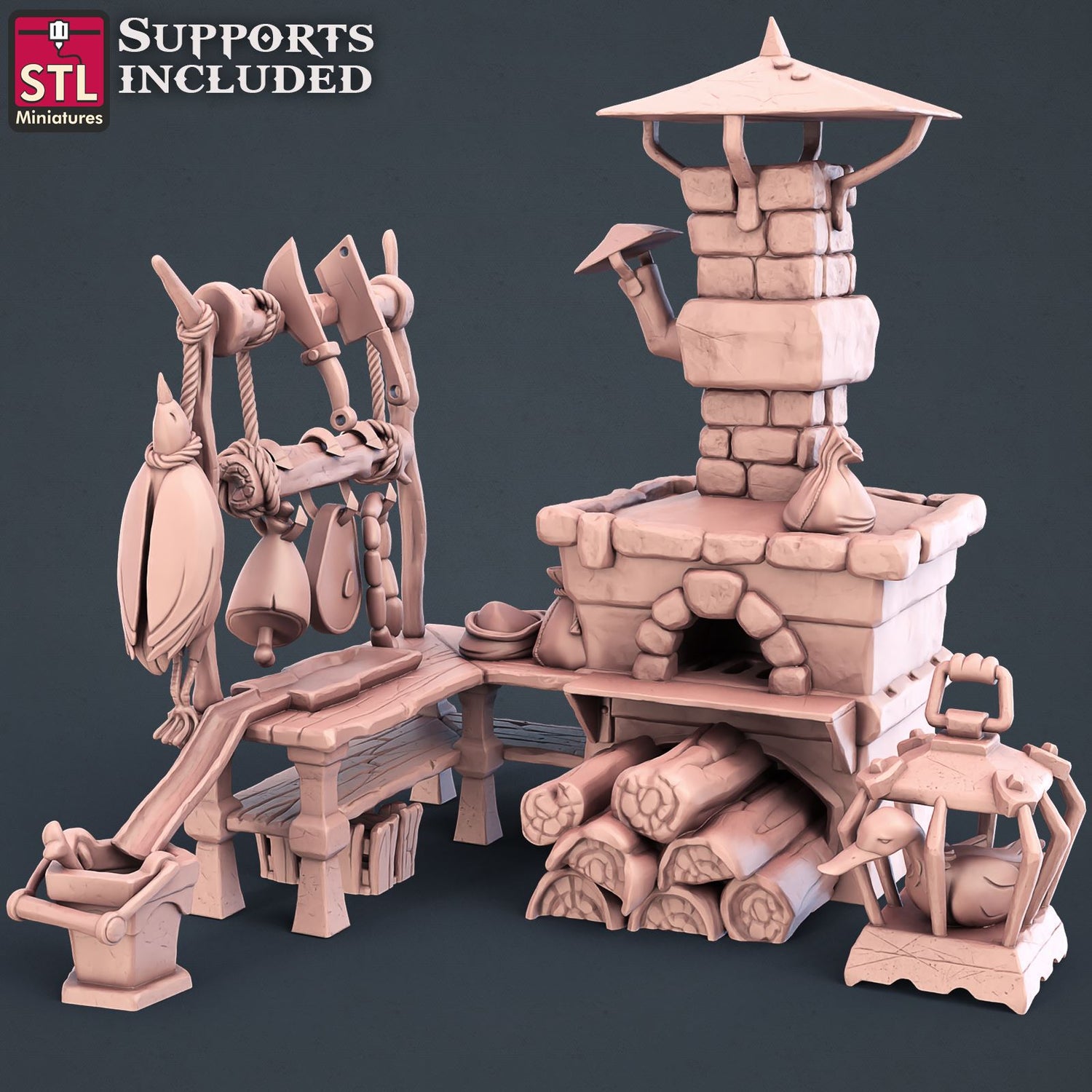 Butcher Set 3D Model - DIC2020 STLMiniatures