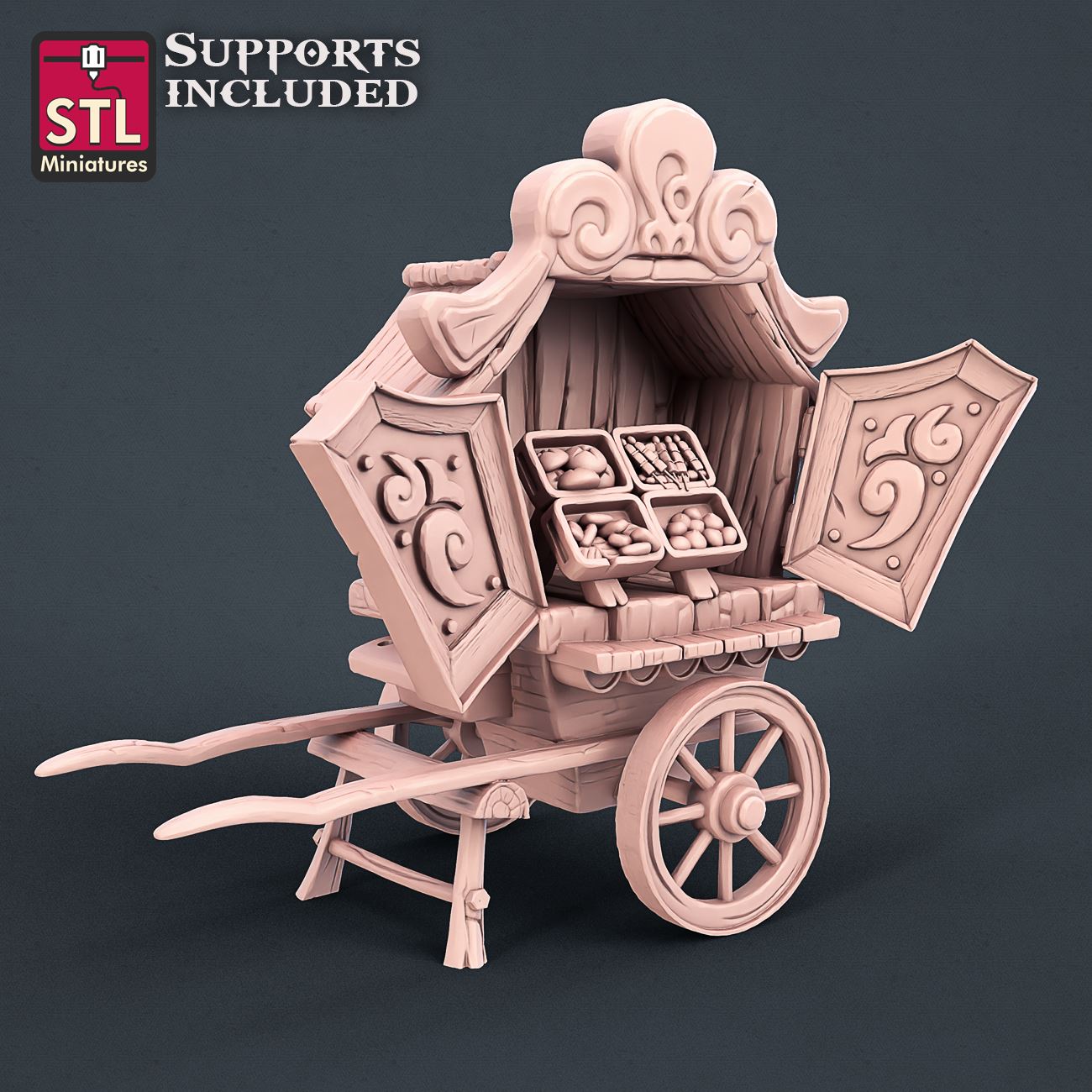 Carnival Food Cart 3D Model - NOV2020 STLMiniatures